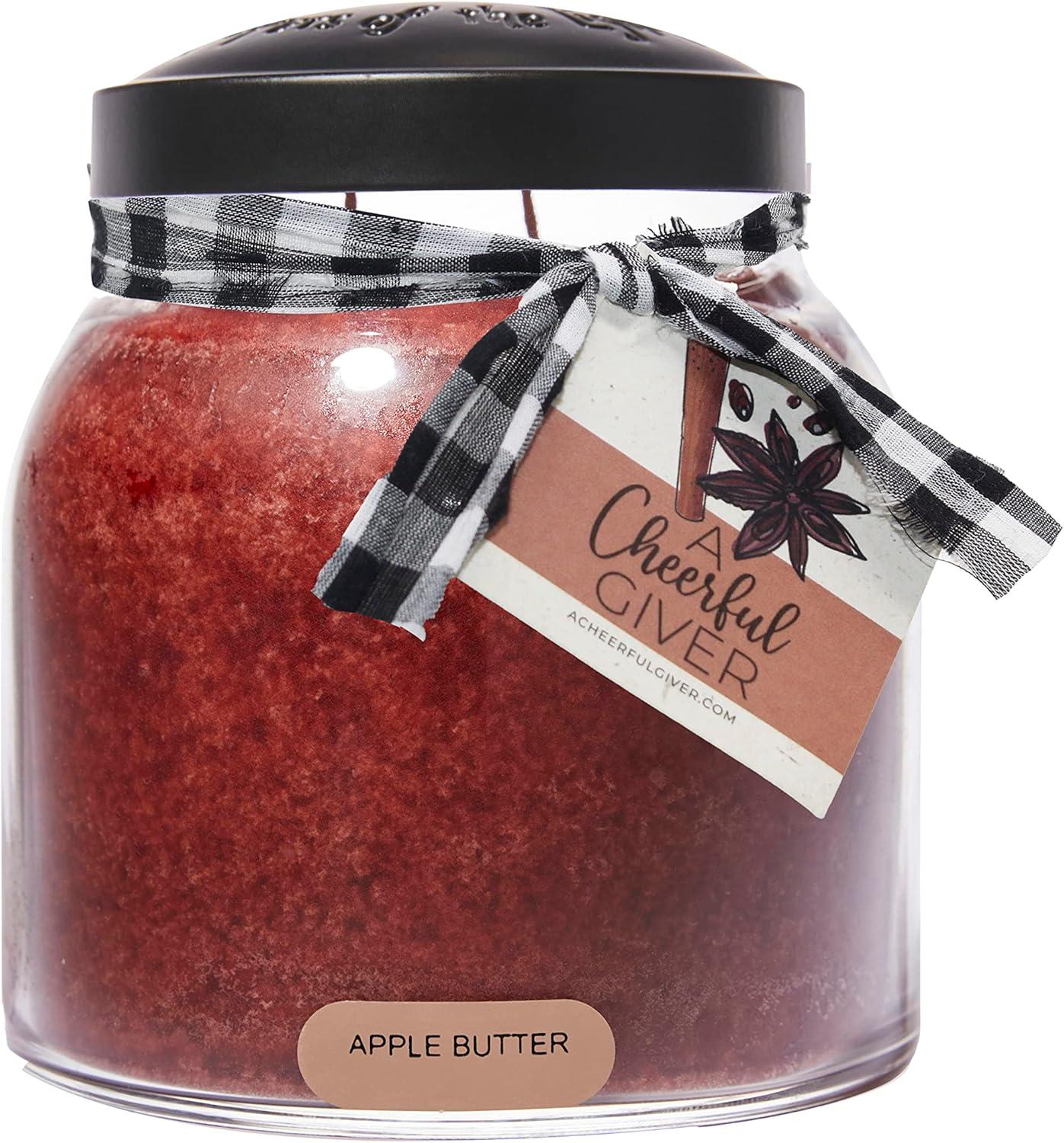 Apple Butter Scented Jar Candle with Black Lid