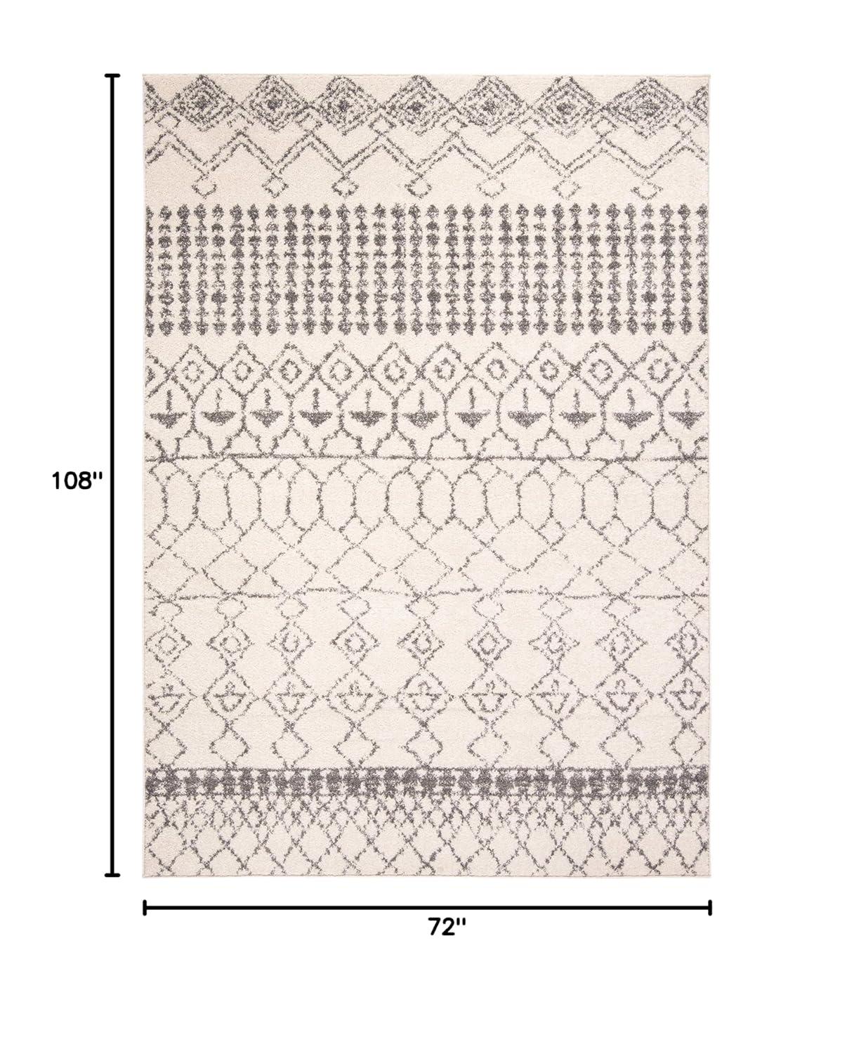 Tulum TUL229 Power Loomed Area Rug - Ivory/Grey - 6'x9' - Safavieh.