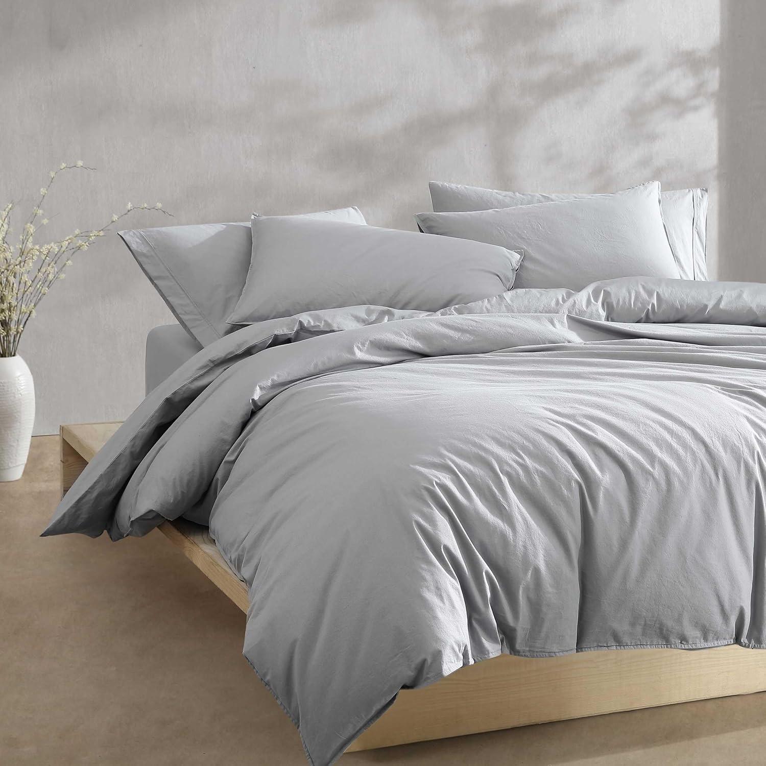 Calvin Klein Calvin Klein Washed Percale Cotton Solid Comforter Set