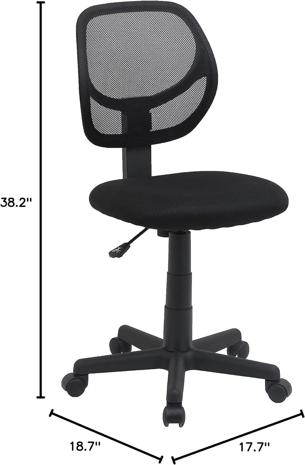 Black Mesh Low-Back Adjustable Office Task Chair