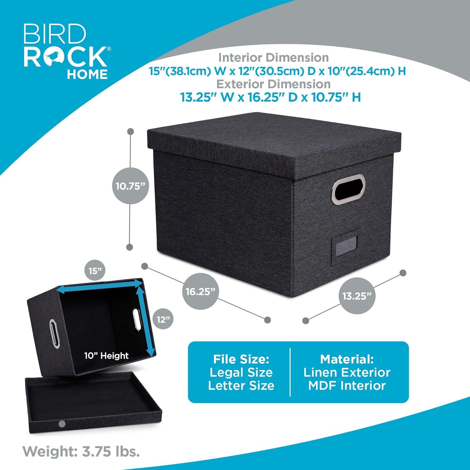 BirdRock Home Internet's Best Collapsible File Storage Fabric Box