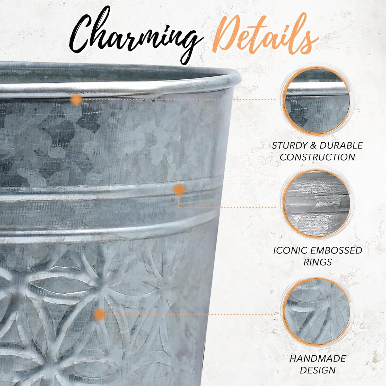 Alley Metal Open Waste Basket - 1.7 Gallons