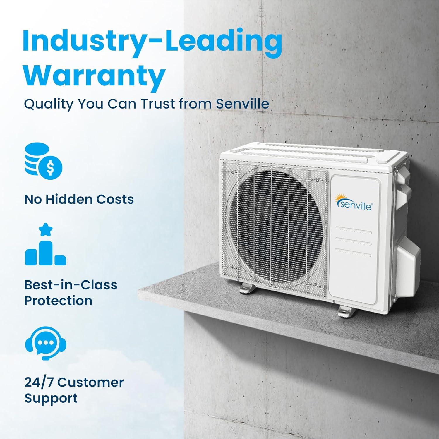 Senville 30000 Btu Mini Split Air Conditioner - Heat Pump - Senl/30cd