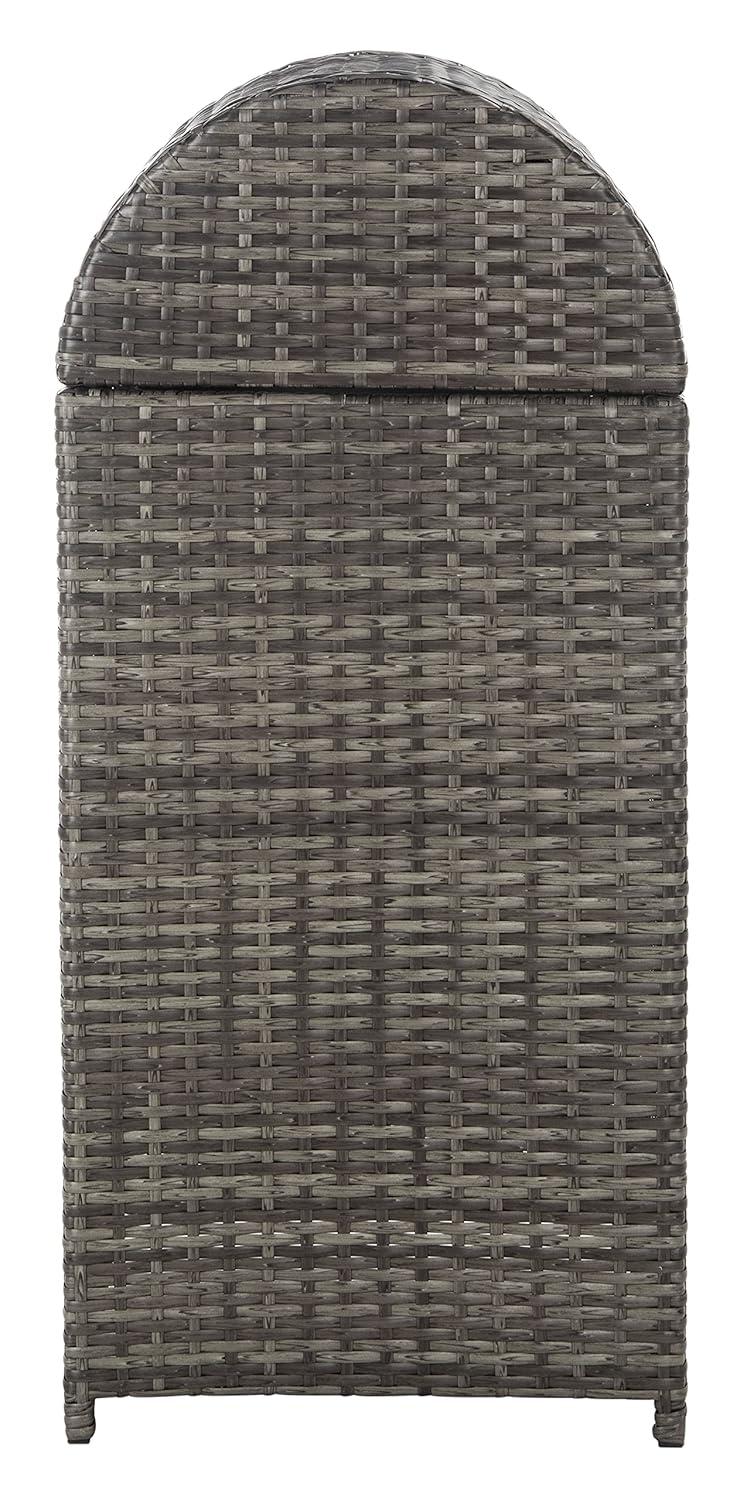 Serapis Outdoor Trash Can - Grey Brown - Safavieh