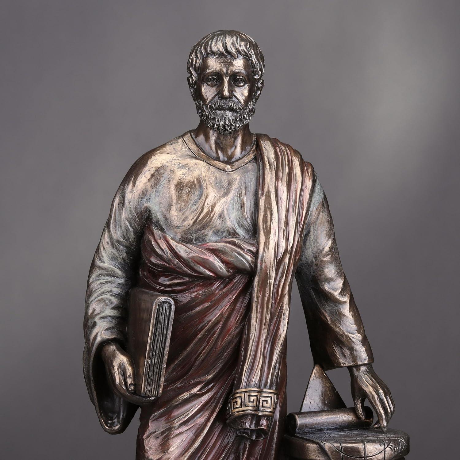 Veronese Design 11 Inch Pythagoras of Samos Greek Mathematician Philosopher Cold Cast Resin Bronze Finish Sculpture