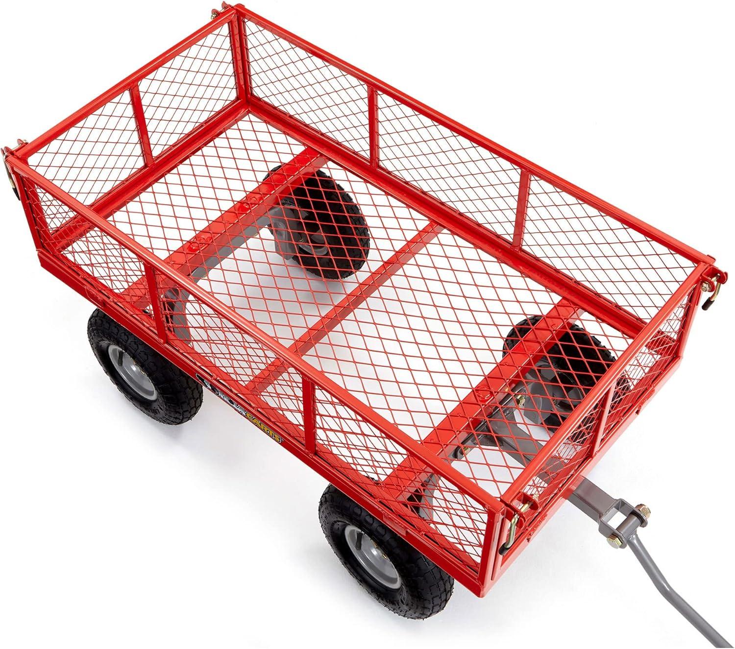 Gorilla Cart 1000 Pound Capacity Heavy Duty Steel Mesh Utility Wagon Cart