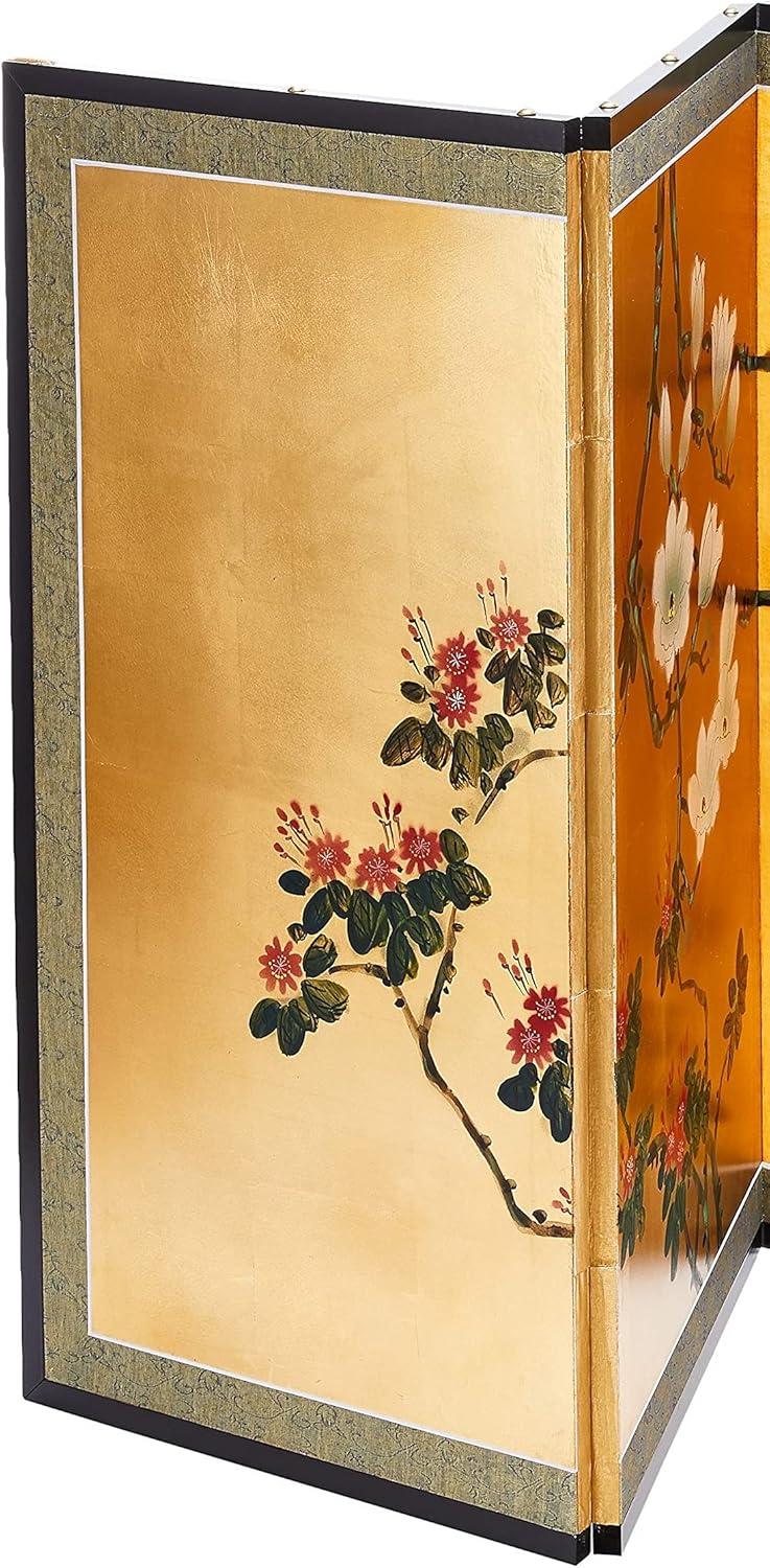 Oriental Furniture Love Birds on Traditional Gold Leaf