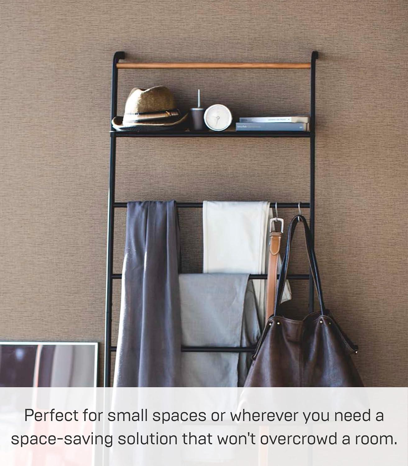Yamazaki Home Leaning Ladder With Shelf, Space Saving, Steel