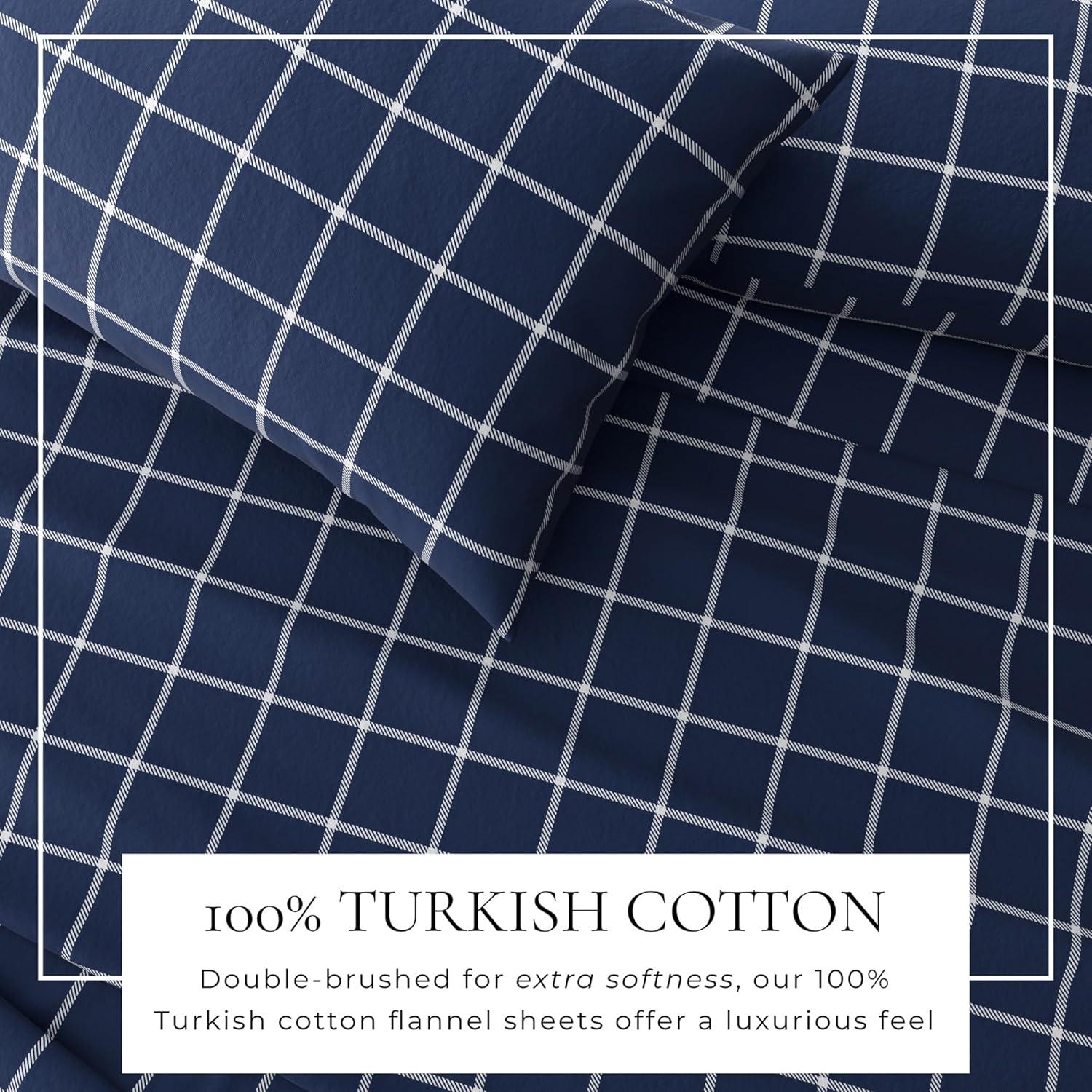 FreshFolds 100% Cotton Cozy Solid Flannel Sheet Set