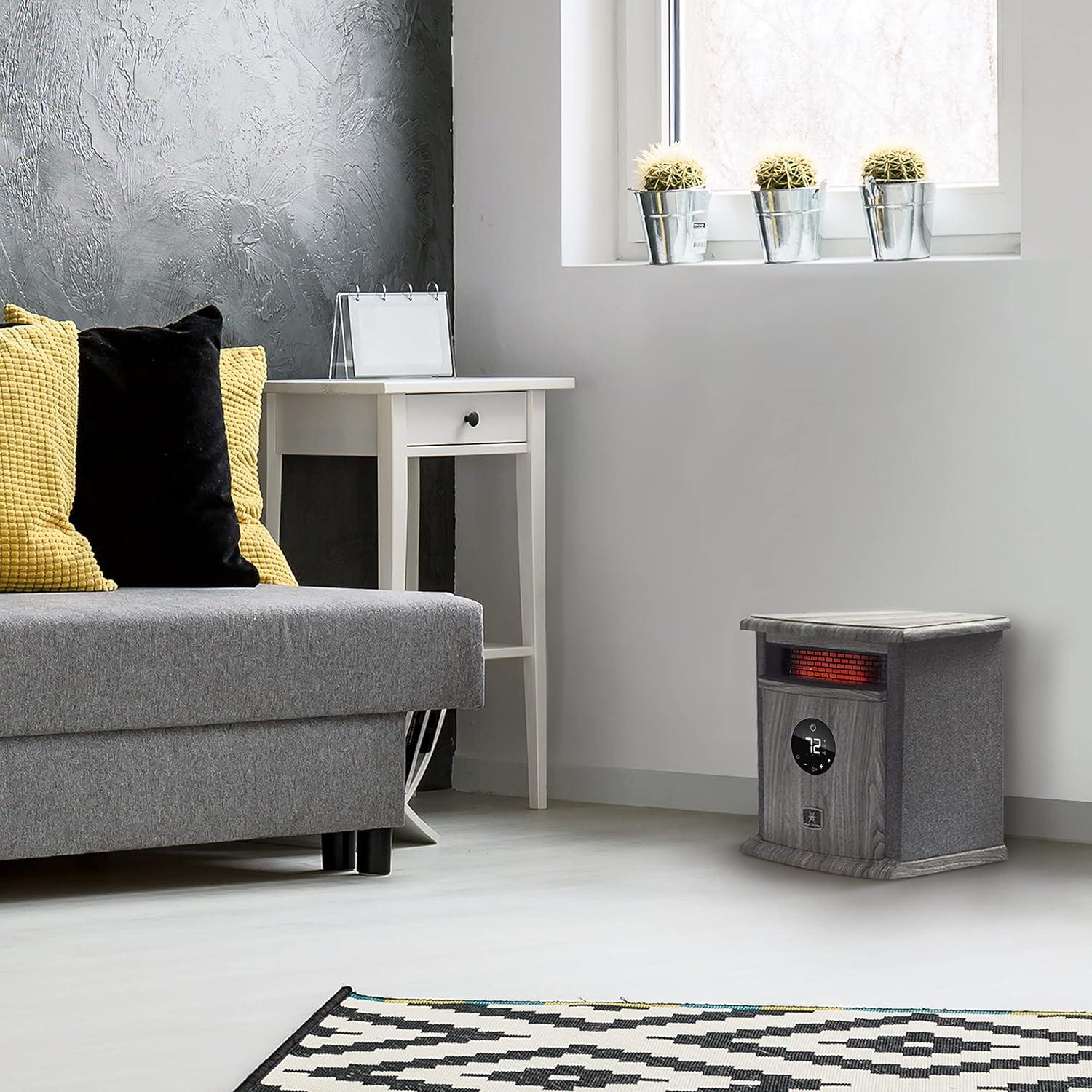 Heat Storm Heat Storm 1500 Watt 5200 BTU Electric High Efficiency Cabinet Space Heater with Adjustable Thermostat , Remote Included and with Digital Display