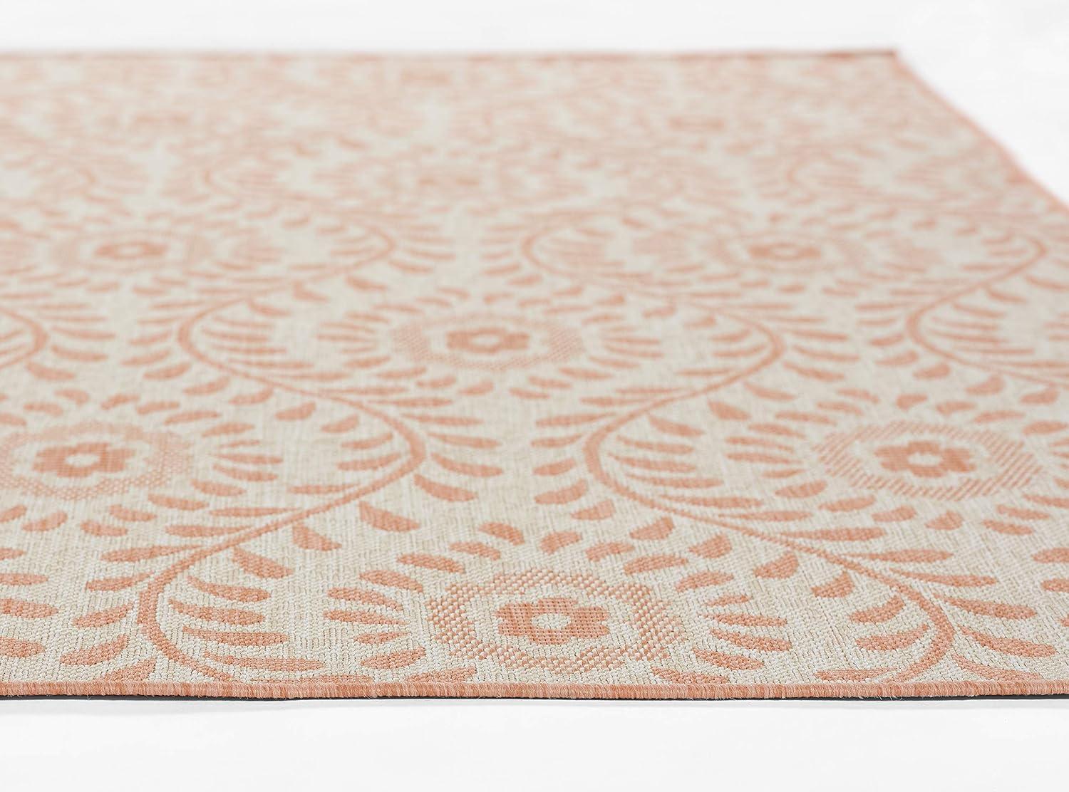 Momeni Riviera Transitional Blue Indoor Outdoor Rug 6'6" X 9'