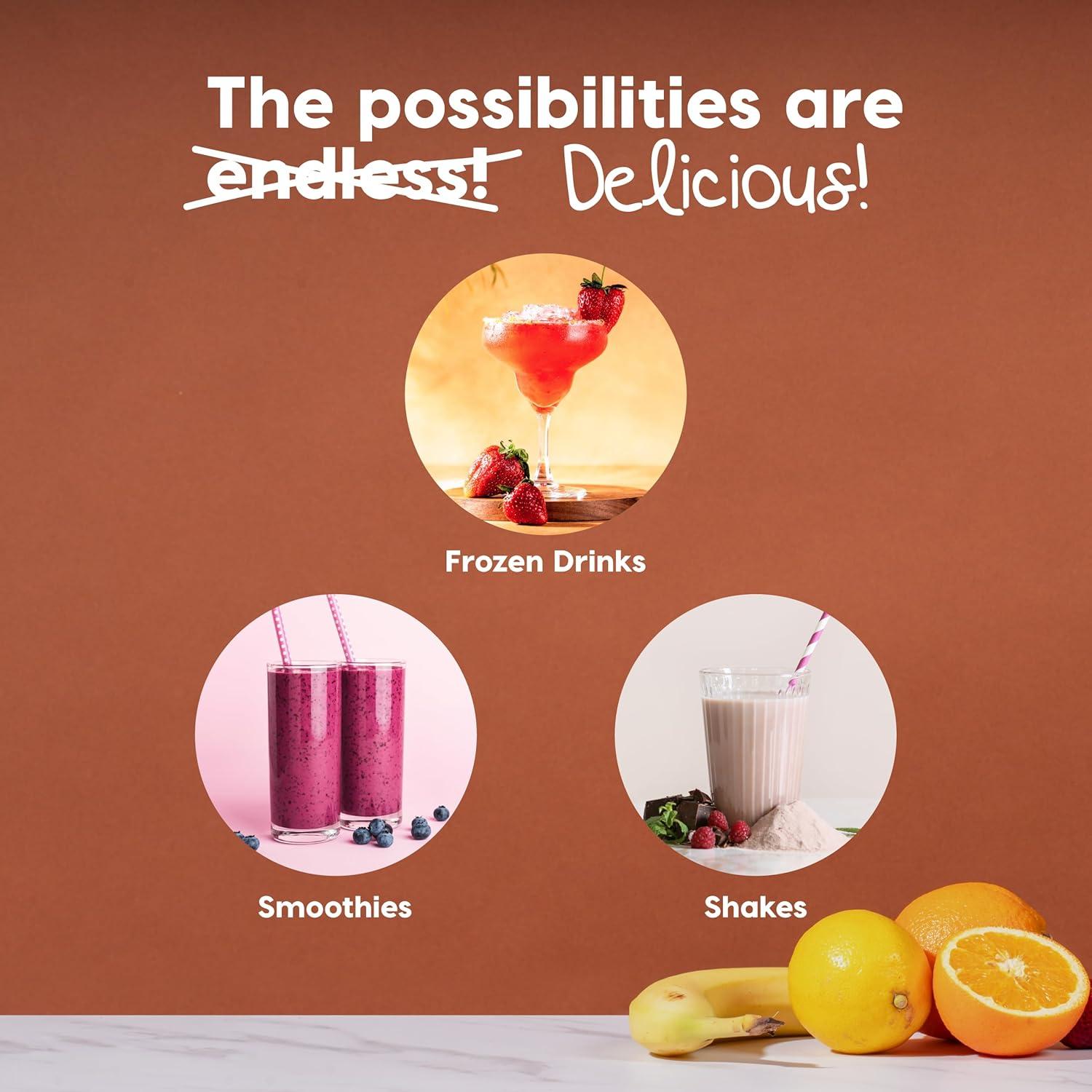 IRIS USA 3-Speed High-Power Professional-grade Countertop & Kitchen Blender - 50 oz Tritan Jar, Titanium-Coated Stainless Steel -Blades