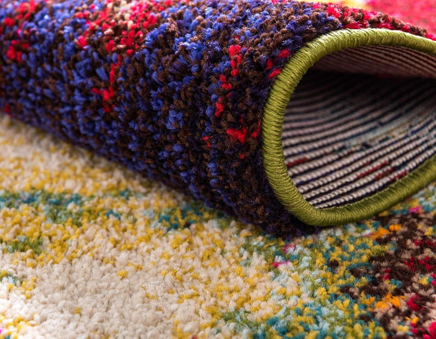 Unique Loom Estrella Collection Area Rug - Barris (10' 6" x 16' 5" Rectangle Multi/Beige)