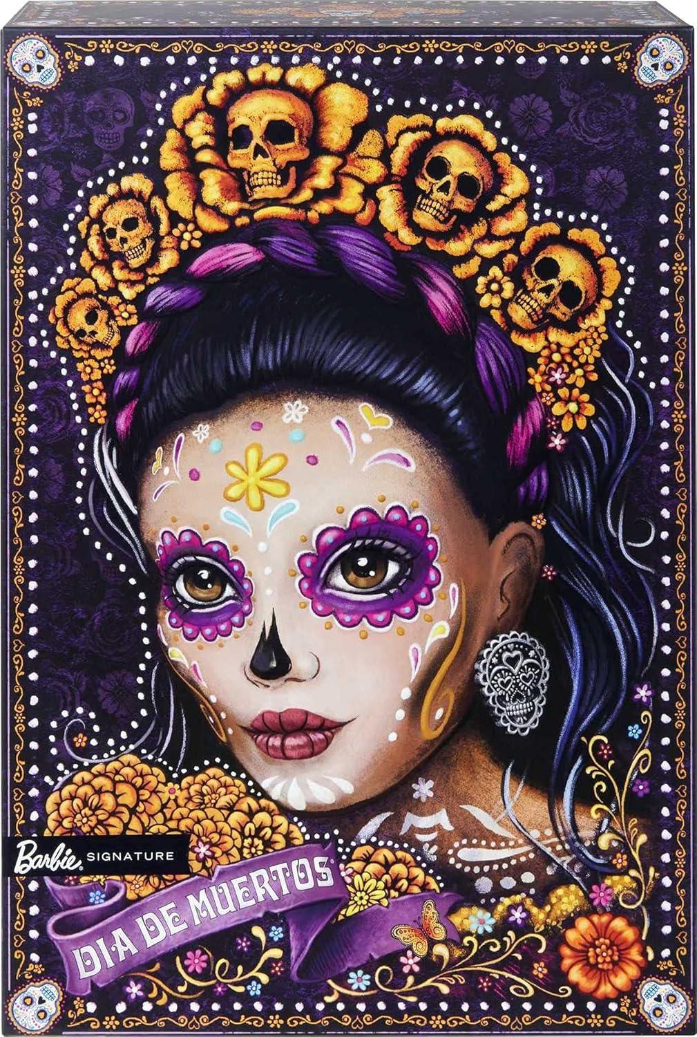 Barbie 2021 Dia De Muertos Doll (11.5-in) Wearing Embroidered Dress & Calavera Face Paint