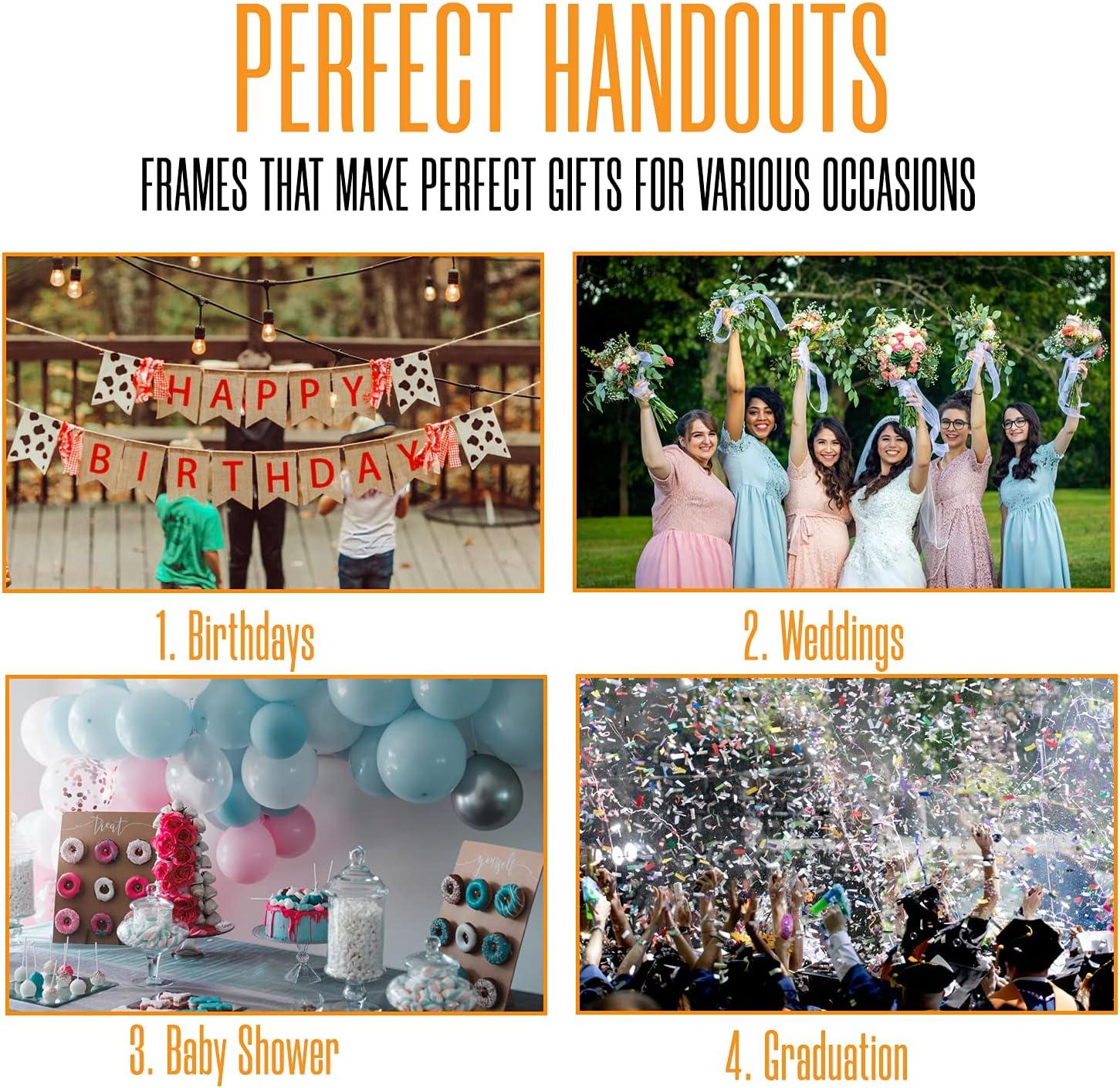 Photo Booth Nook | Magnetic Photo Frames for Refrigerator 4x6 (12 Count) | Clear Acrylic Picture frames 4x6 | Vertical Orientation