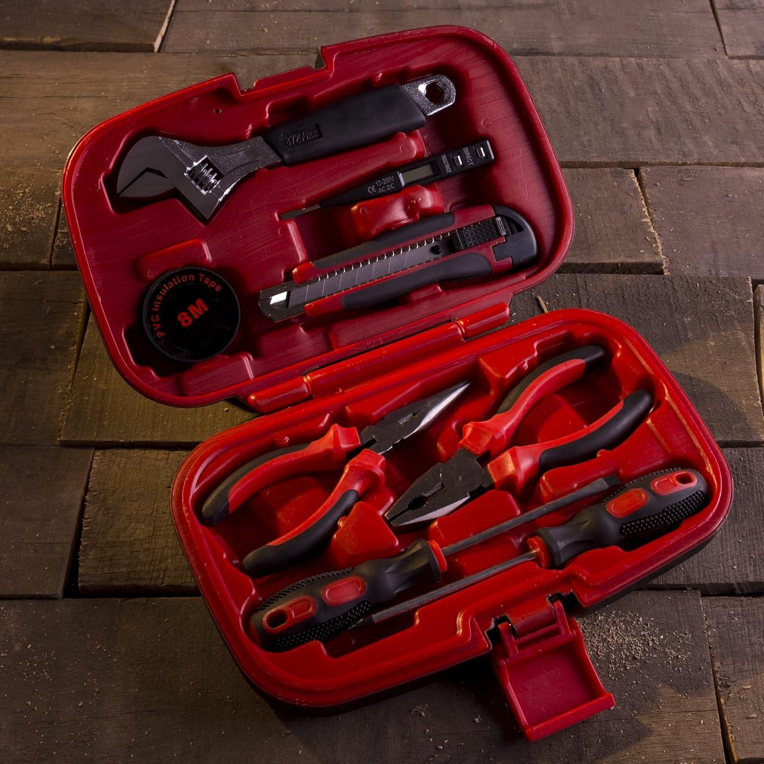 Stalwart Household Hand Tools - Includes Wrench, Screwdriver, Pliers, and More - Kit for Home, Car