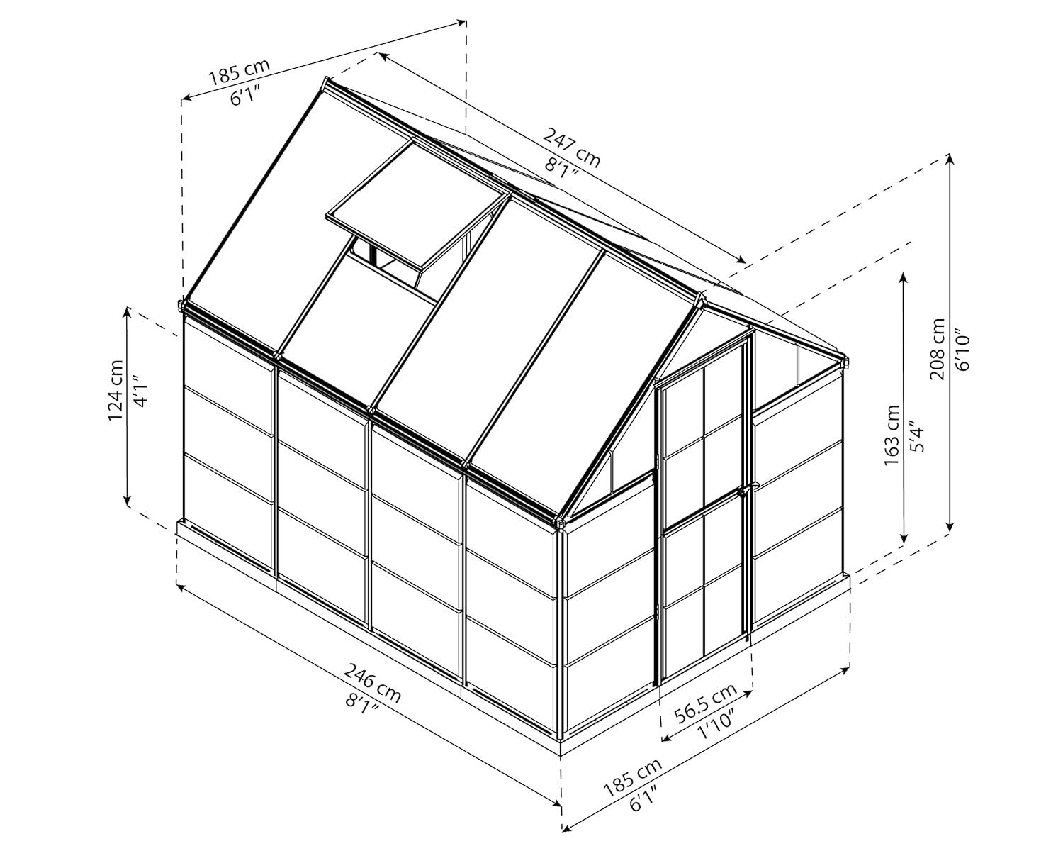 Canopia Palram - Canopia Hybrid Polycarbonate Hobby Greenhouse
