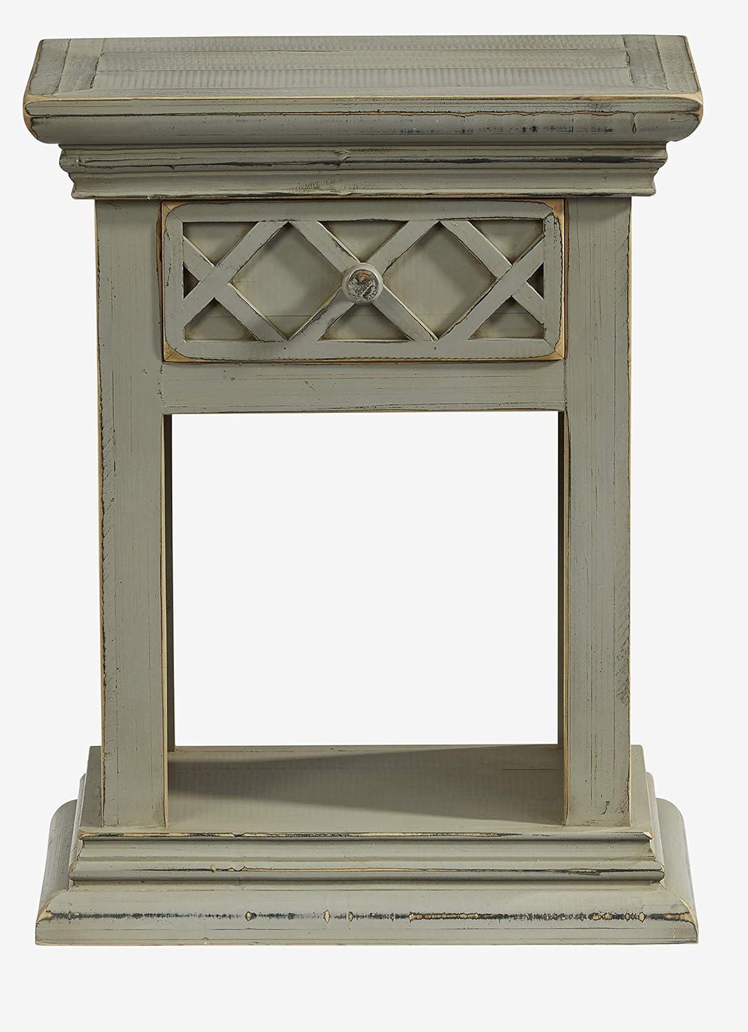 Bedroom Nightstand, Antique Gray