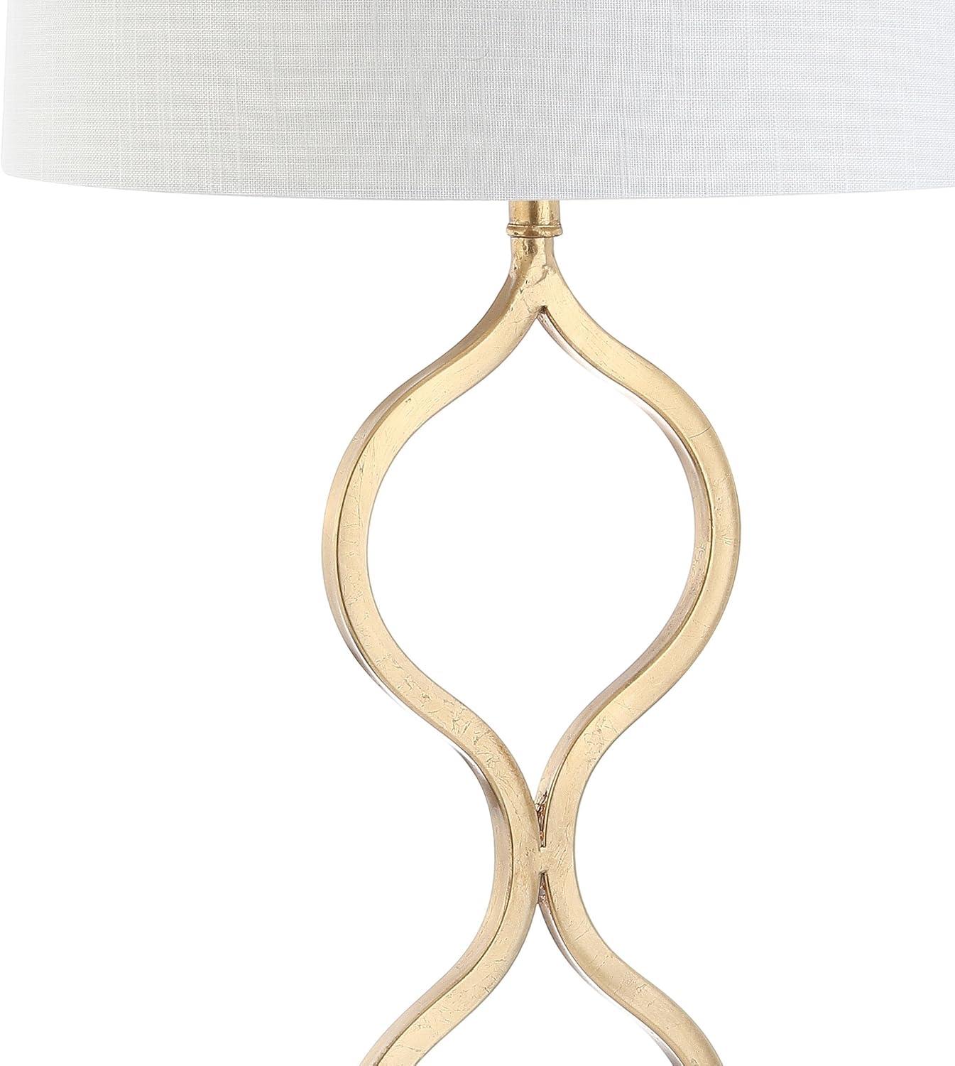 Levi 31.5" Metal/Crystal LED Table Lamp, Gold Leaf