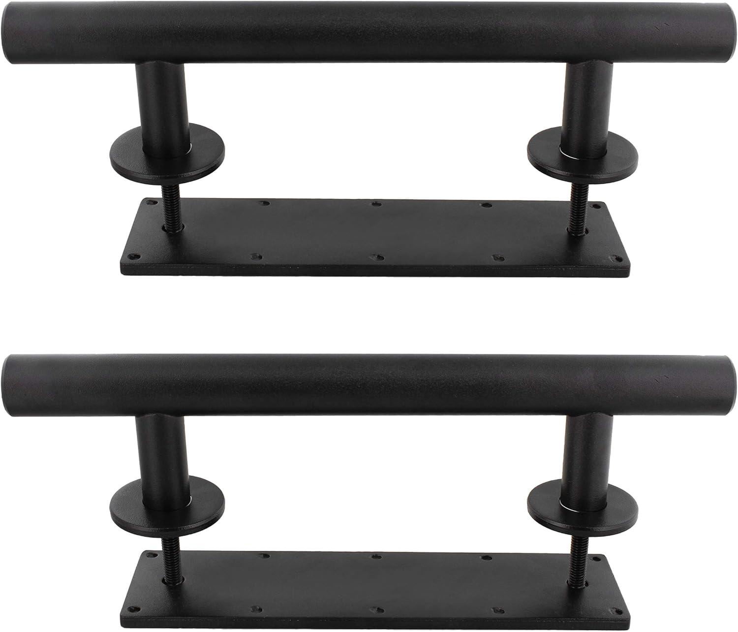 Black Steel 12" Sliding Barn Door Handle Set