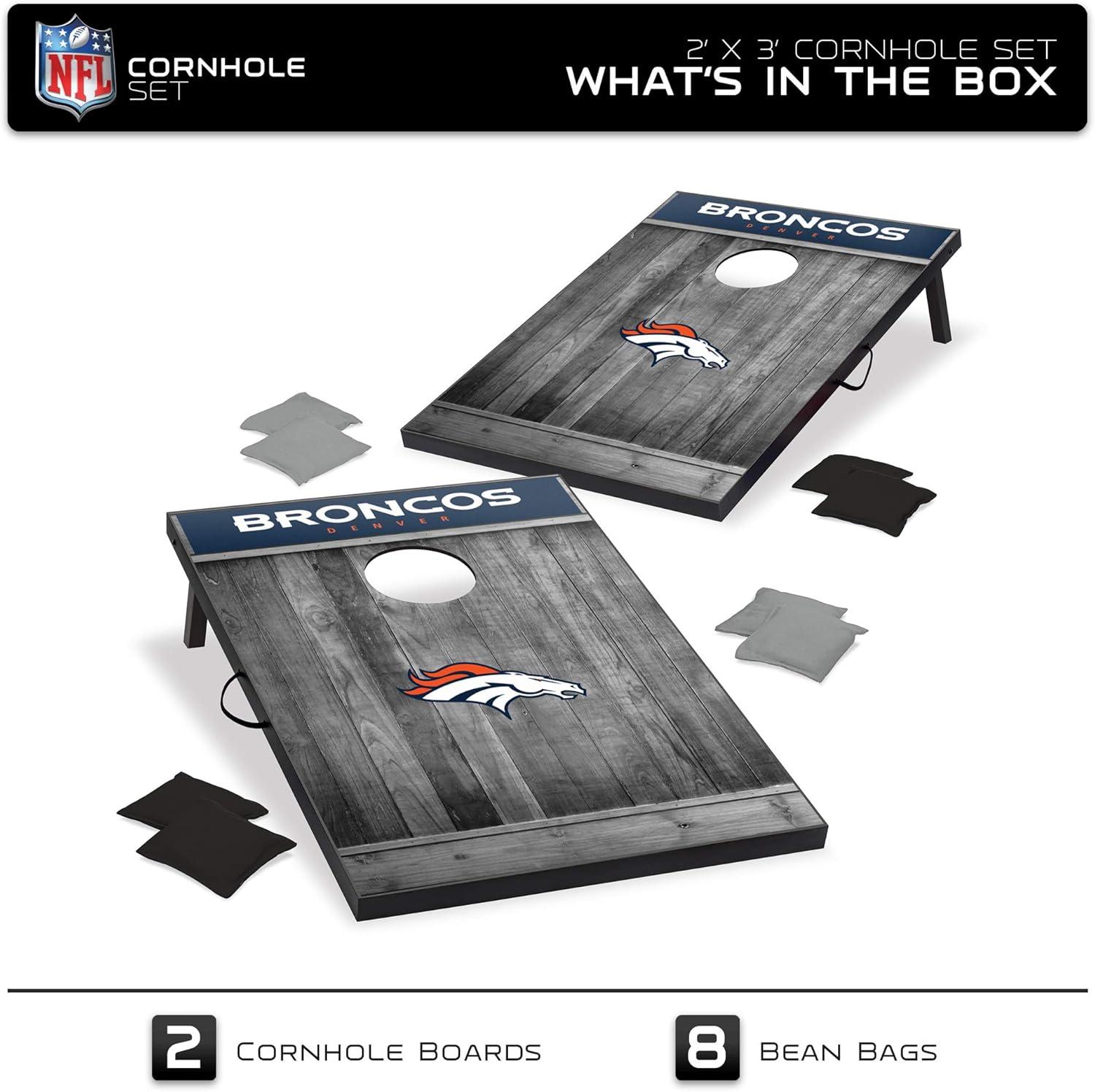 NFL Denver Broncos 2'x3' Cornhole Board - Gray