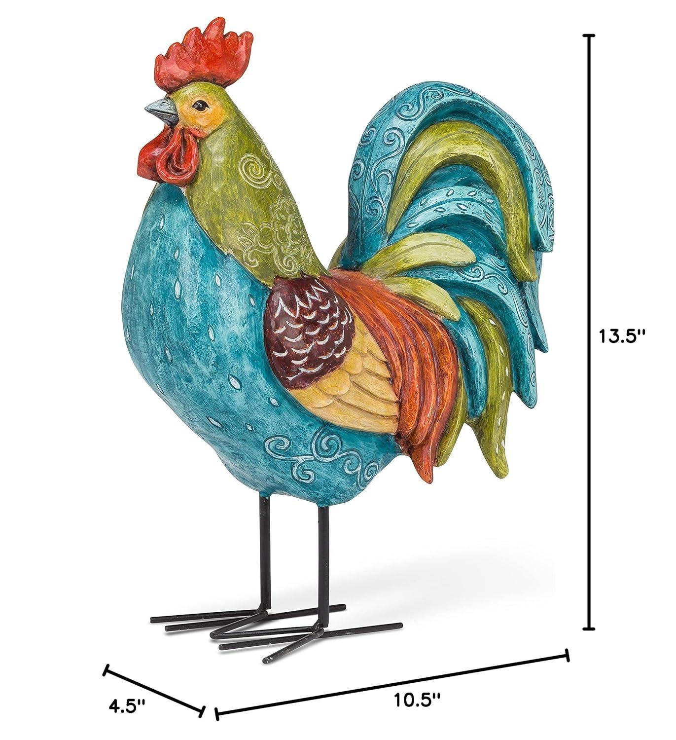 Abbott Collection 27-GALLO-220 Large Tall Colorful Rooster, Multi