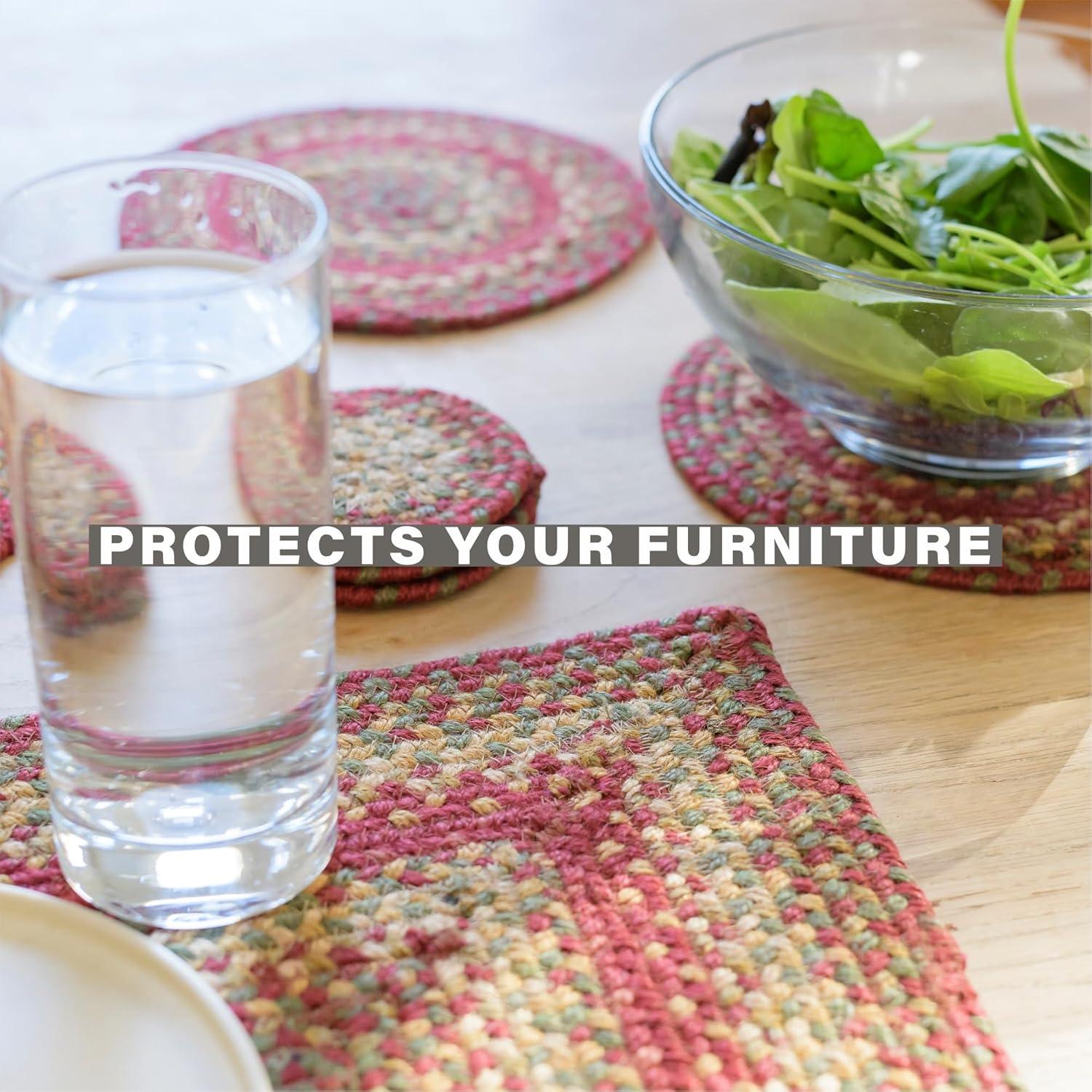 Homespice - Denim Blue Runner for Table 11x36 inches, a Long and Thick Table Runner to Use as a Coastal Style Dinner Table Runner - Handmade from Premium Jute - Reversible and Durable Braided Runner