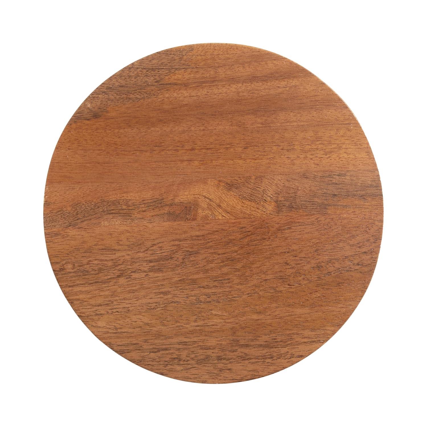 Kate and Laurel Dahl Wood Drink Table, 12x12x23, Walnut Brown