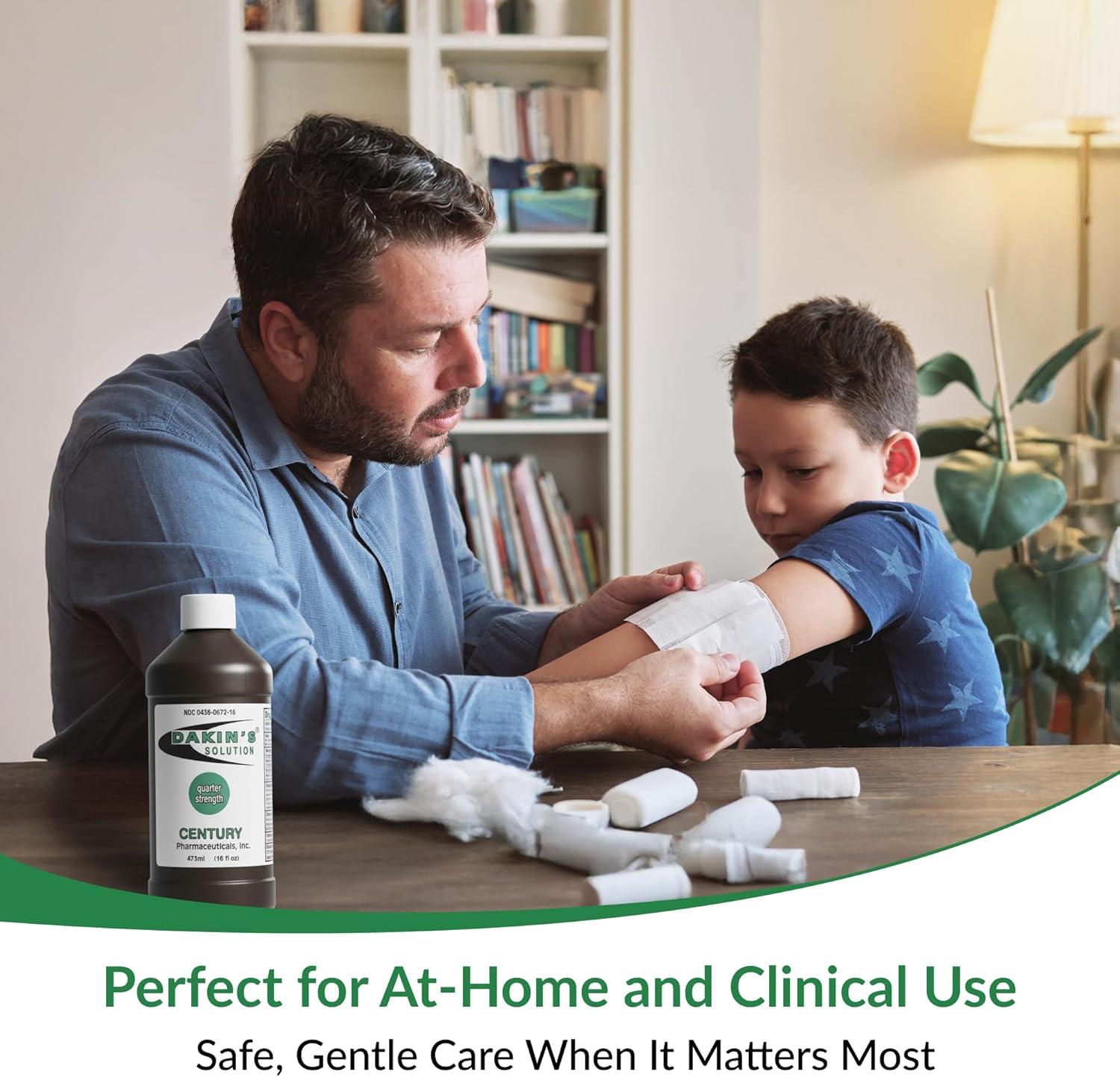 Dakin's Solution-Quarter Strength Sodium Hypochlorite 0.125% Wound Therapy for Acute and Chronic Wounds 16 oz 1 ea