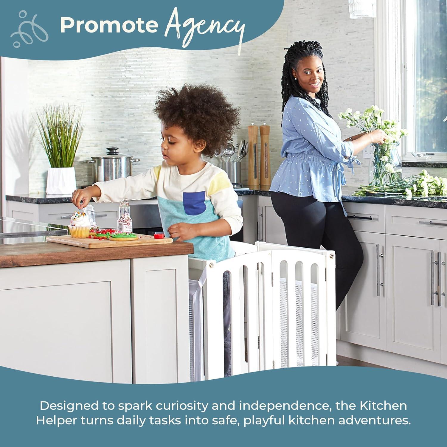 Guidecraft Contemporary Kitchen Helper Foldable Step Stool