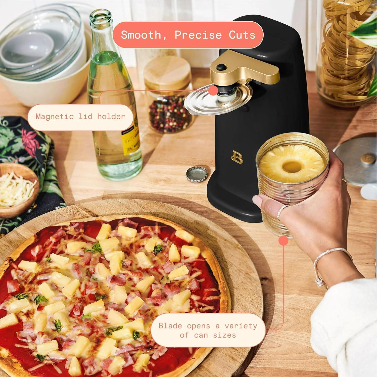 Beautiful Easy-Prep Electric Can Opener, Black Sesame by Drew Barrymore