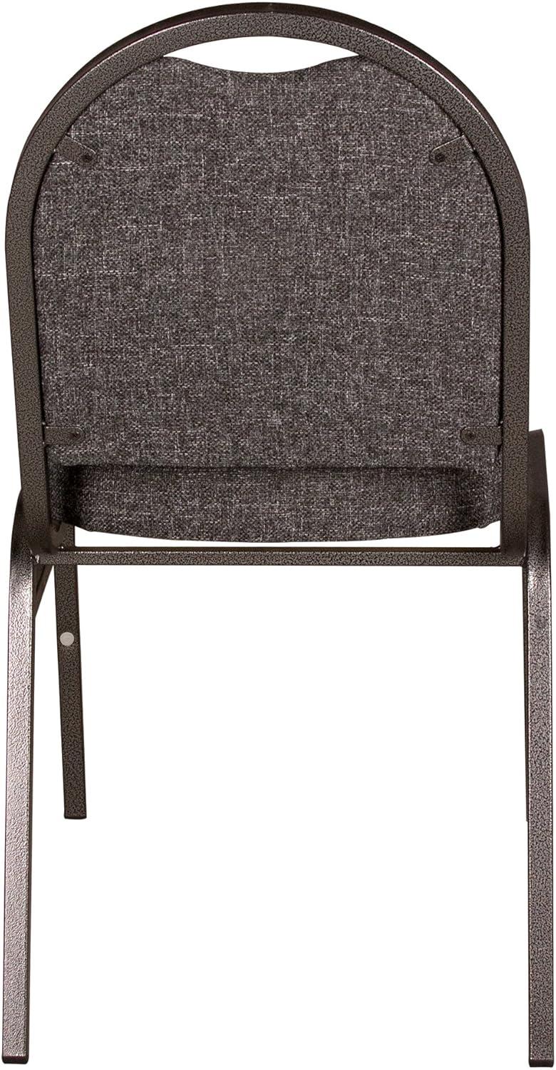 Gray Fabric and Metal Stacking Banquet Chair