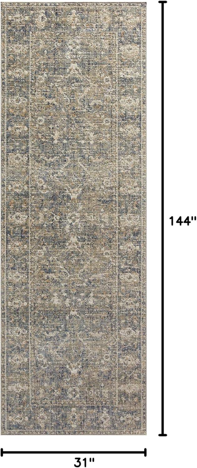 Rosemarie Rug by Chris Loves Julia x Loloi - Sand and Lagoon / 2'7" x 12' Runner