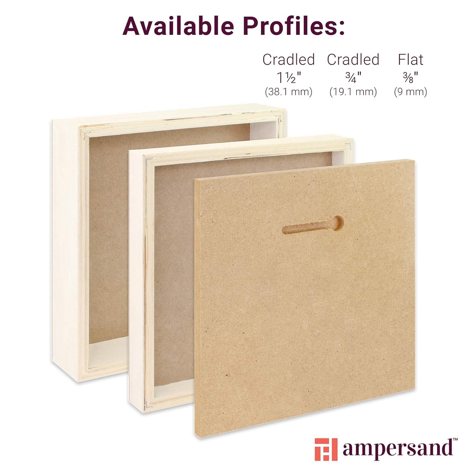 Ampersand Art Artist Panel, Canvas Texture, Cradled, 3/4" Profile, 12" x 16"