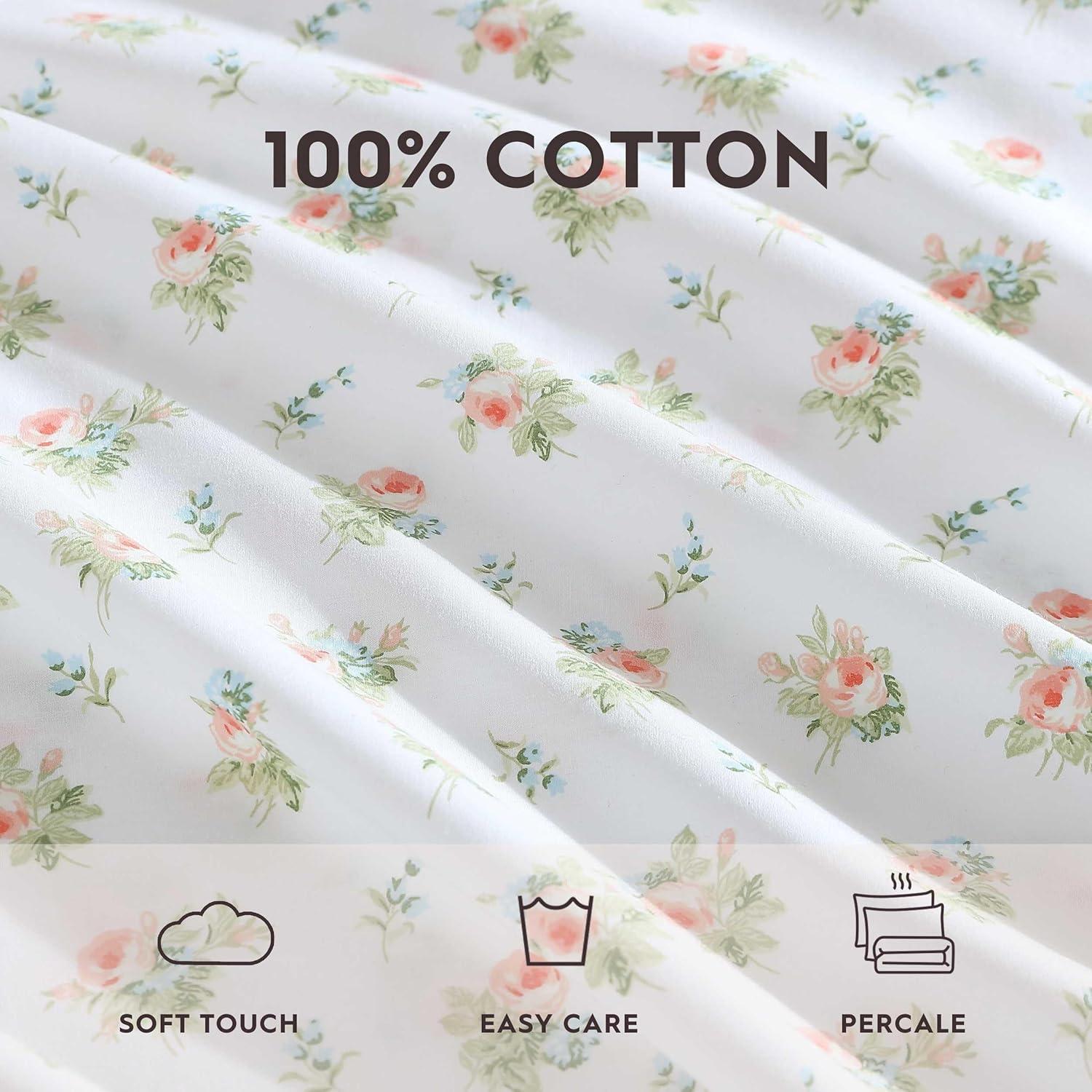 Laura Ashley Laura Ashley Printed Cotton Percale 2 Piece Pillowcase Set
