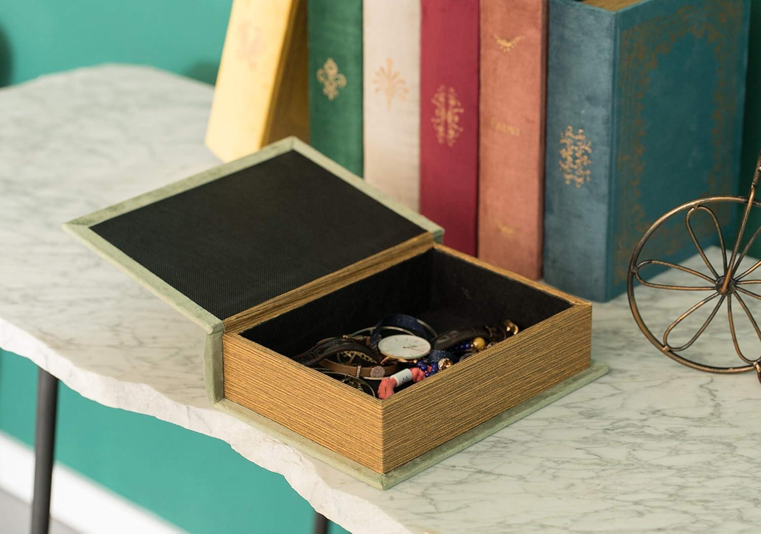 Decorative Vintage Book Shaped Trinket Storage Box