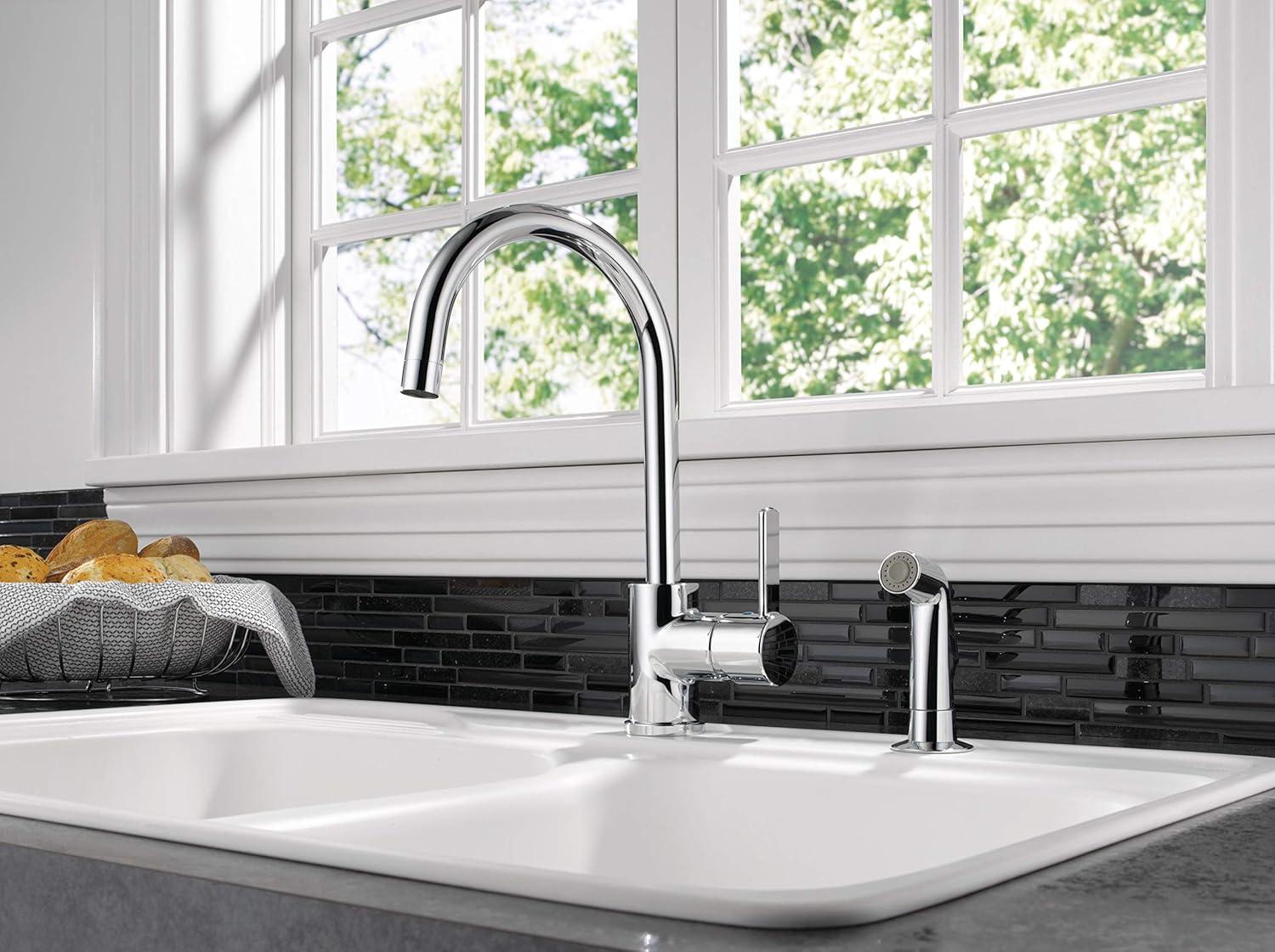 Precept Single Handle Kitchen Faucet with Side Spray