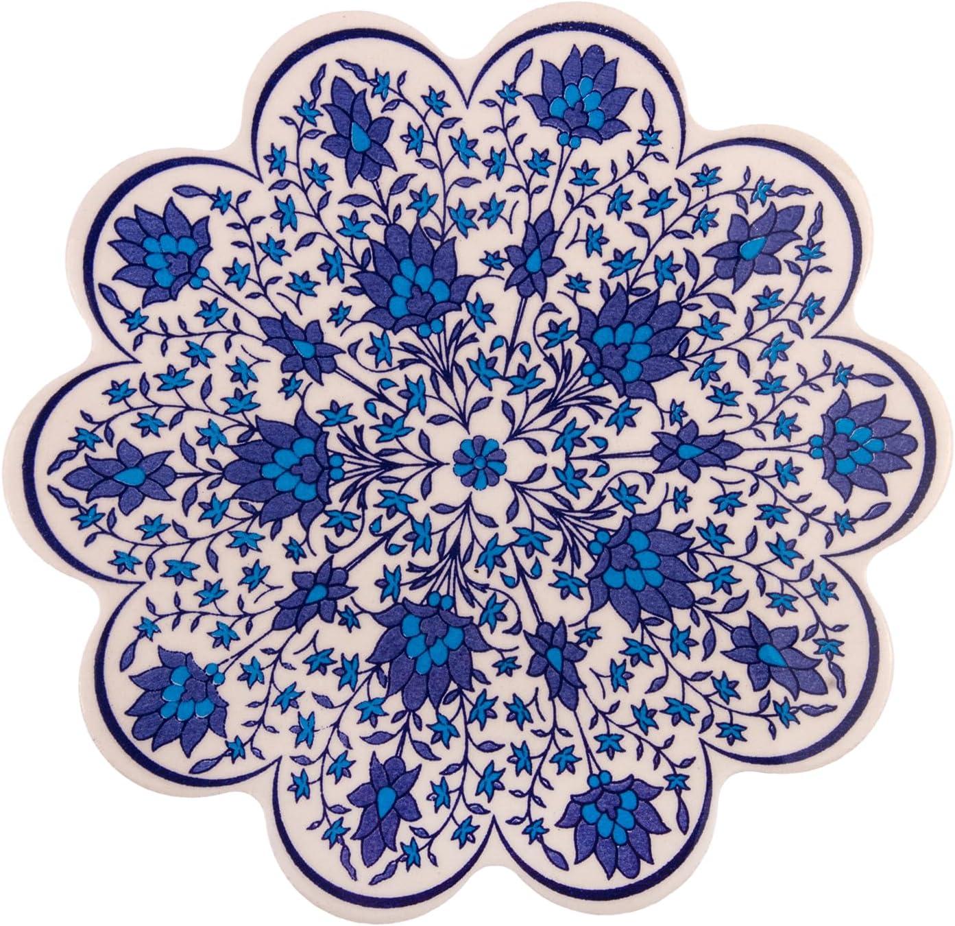 ARUN Vintage Style Ceramic Tile Trivet 7''