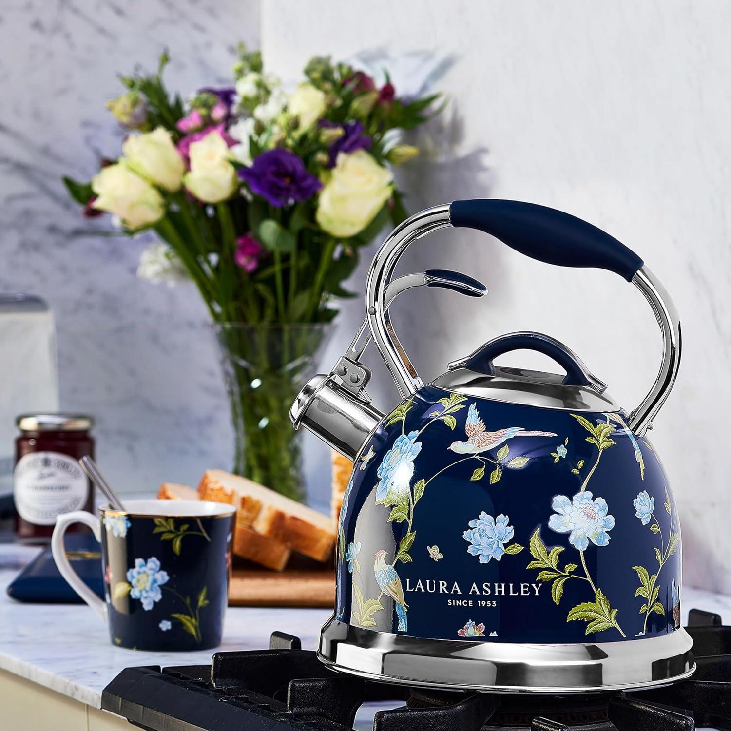 Laura Ashley 10-Cup Stove Top Kettle, Navy