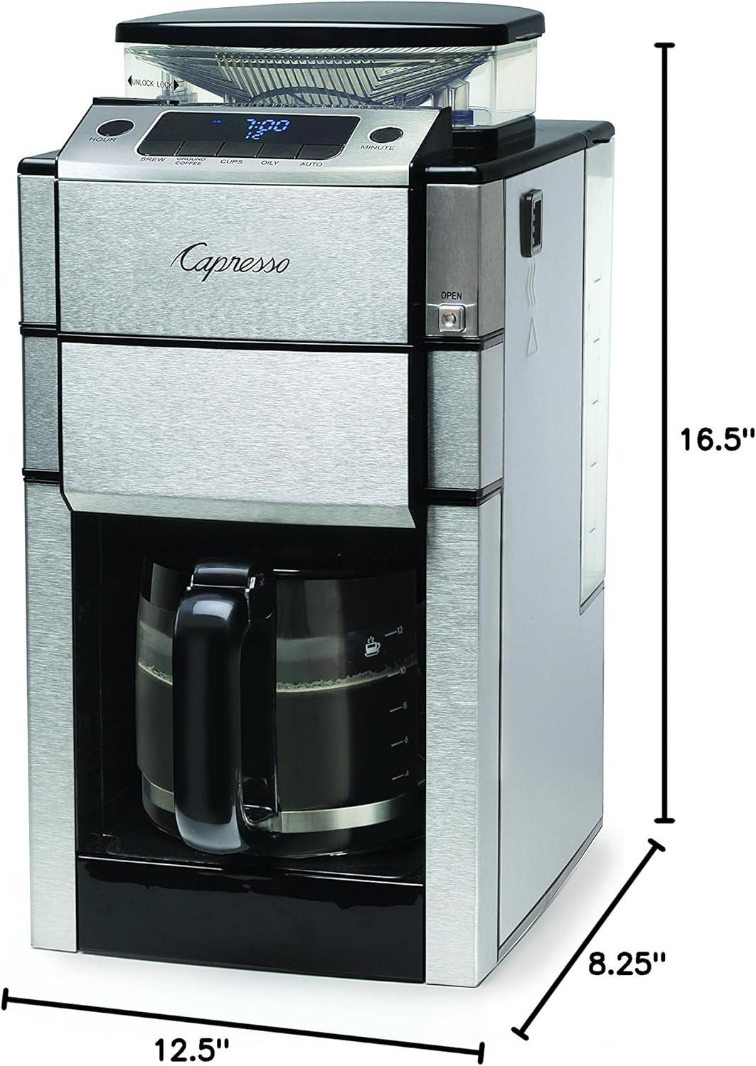 Capresso Team Pro Plus 12-Cup Coffee Maker with Glass Carafe