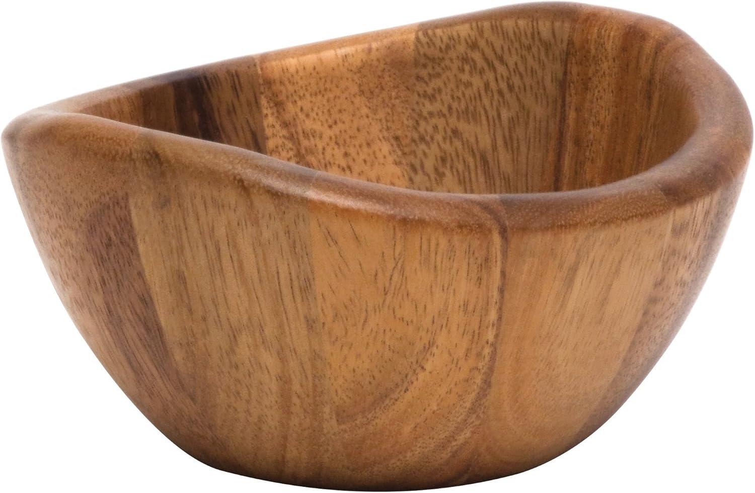 Lipper Acacia Wave Bowls, Set Of 4