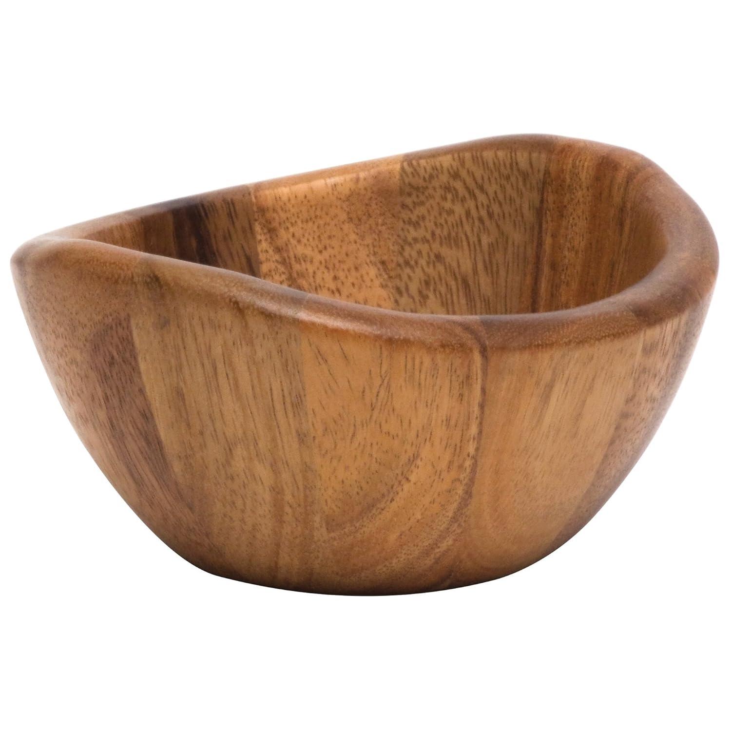 Lipper Acacia Wave Bowls, Set Of 4