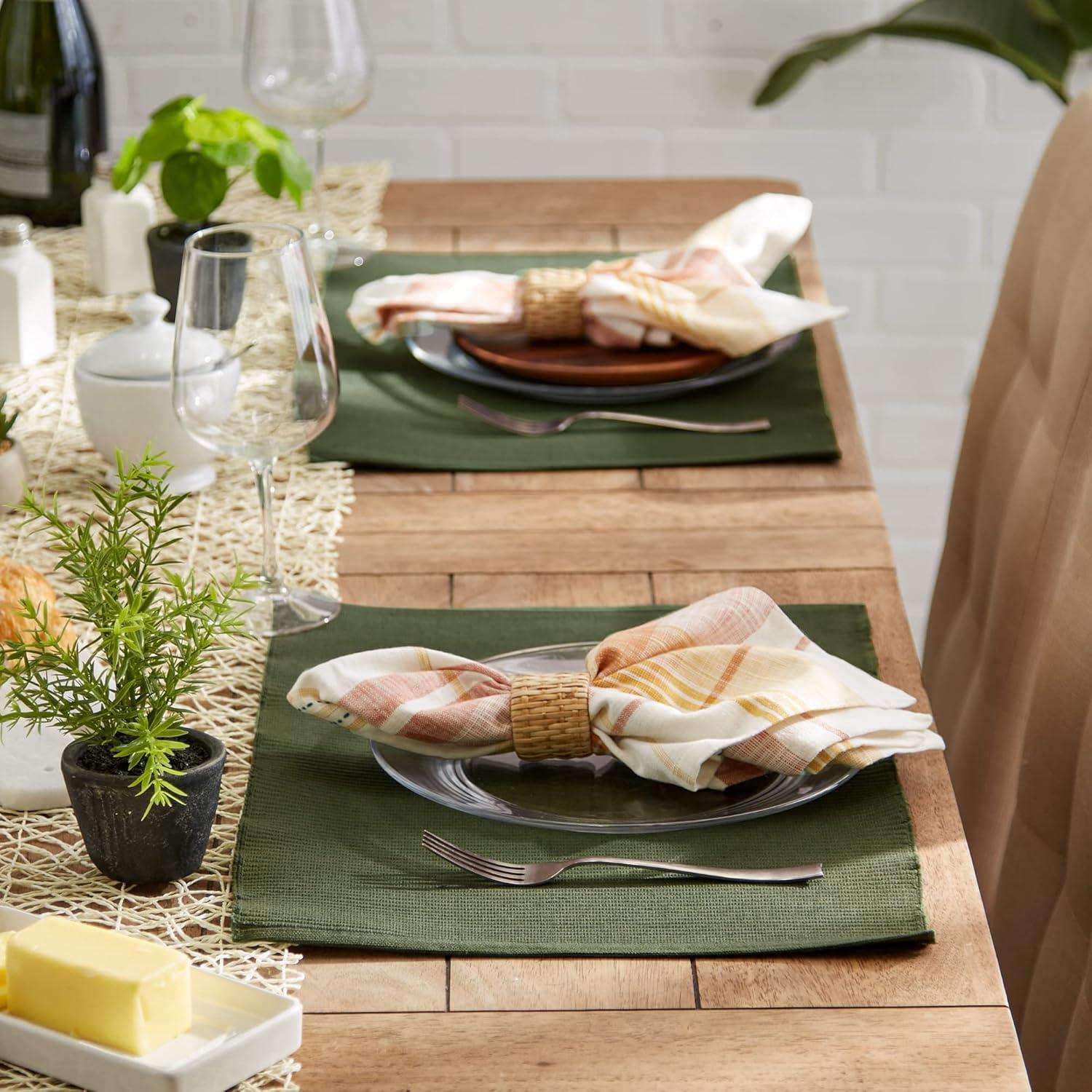 PLACEMAT DARK GREEN Set of 6