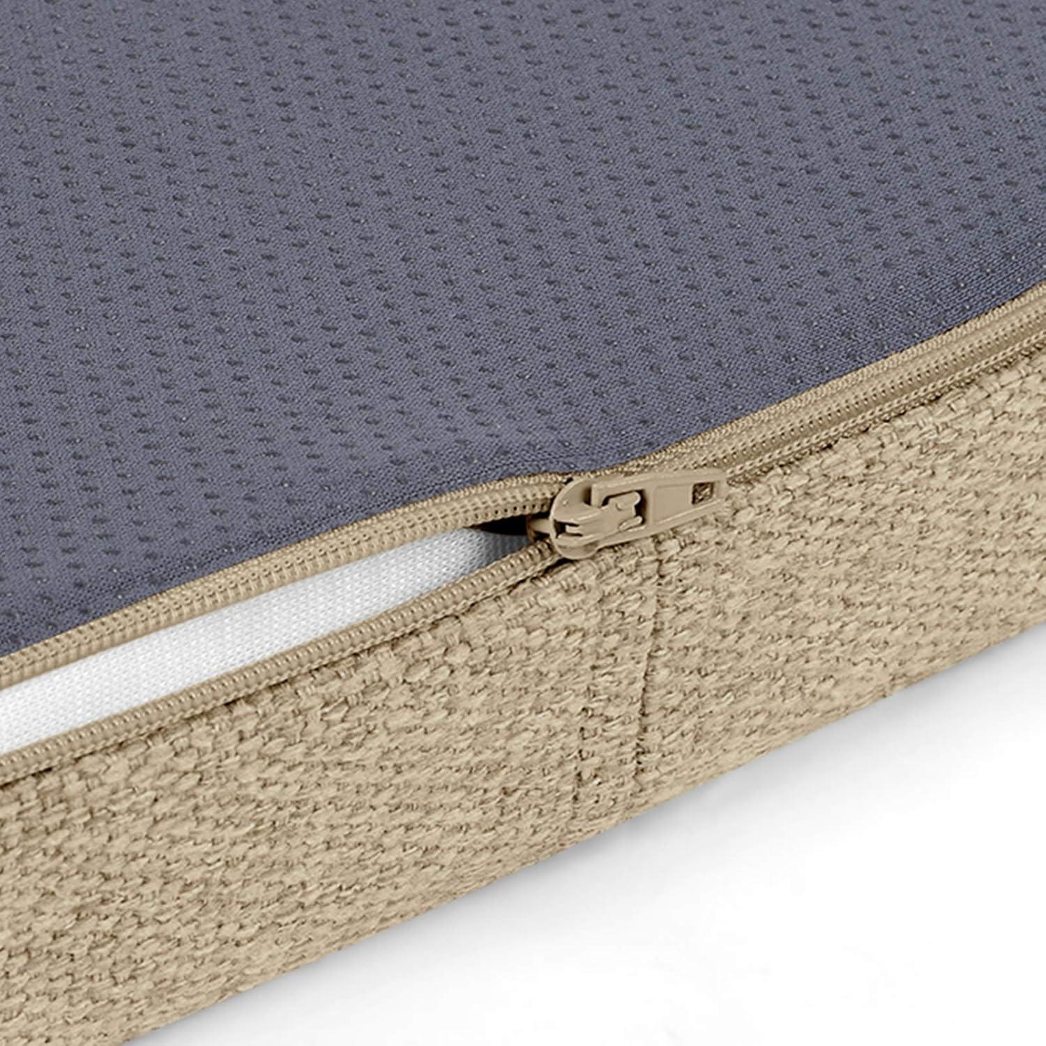 Shinnwa Dining Chair Cushions Set of 4, Non Slip Seat Cushions for Kitchen Chairs with Ties, 4 Pack, 15 x 15.5 inches, Natural Linen