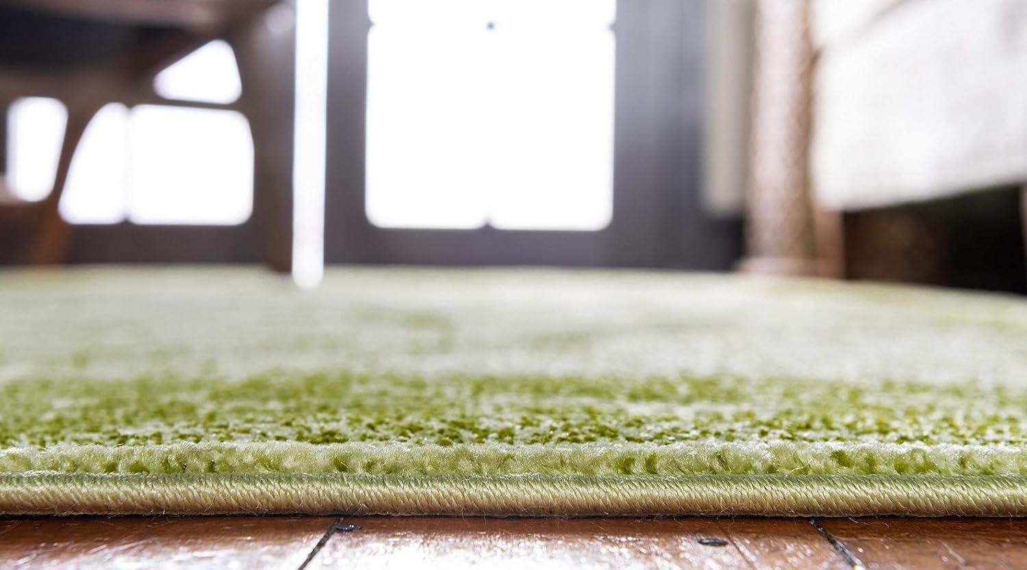 Unique Loom 6' 1 x 9' 0 Light Green La Jolla Floral Area Rug