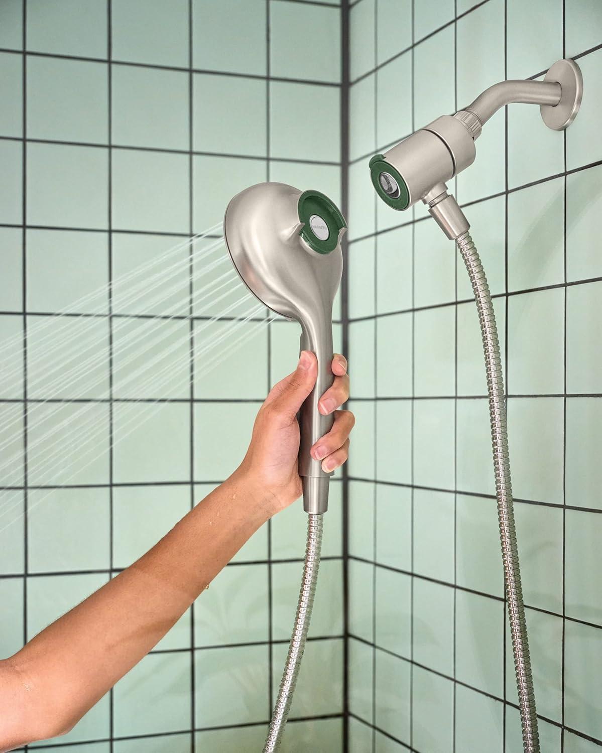 Verso Brushed Nickel Handheld Shower with Magnetix Docking