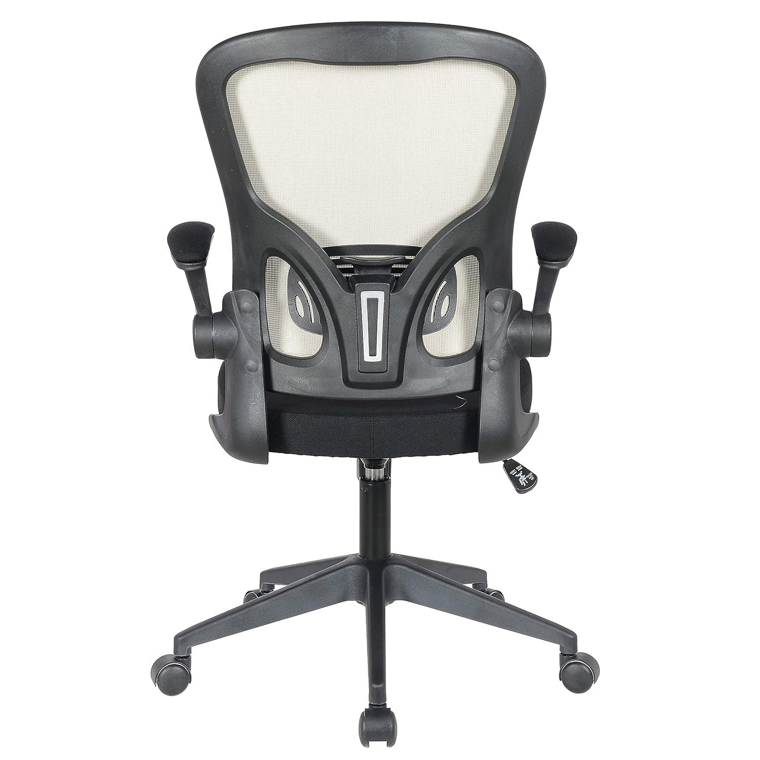 LeisureMod Newton Single Ergonomic Mesh Lumbar Support Adjustable Height Swivel Office Chair