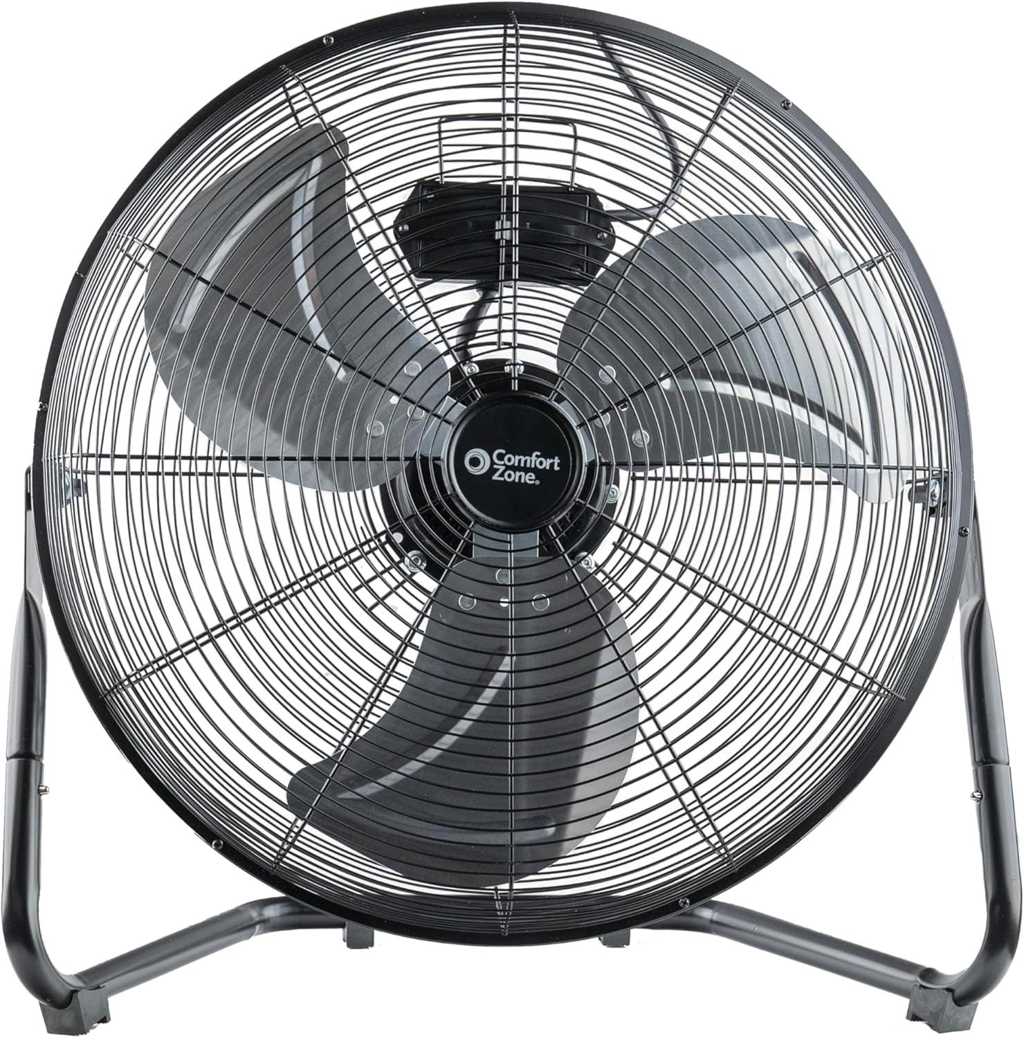 Comfort Zone 20"  Heavy-Duty All Metal Industrial Floor Fan