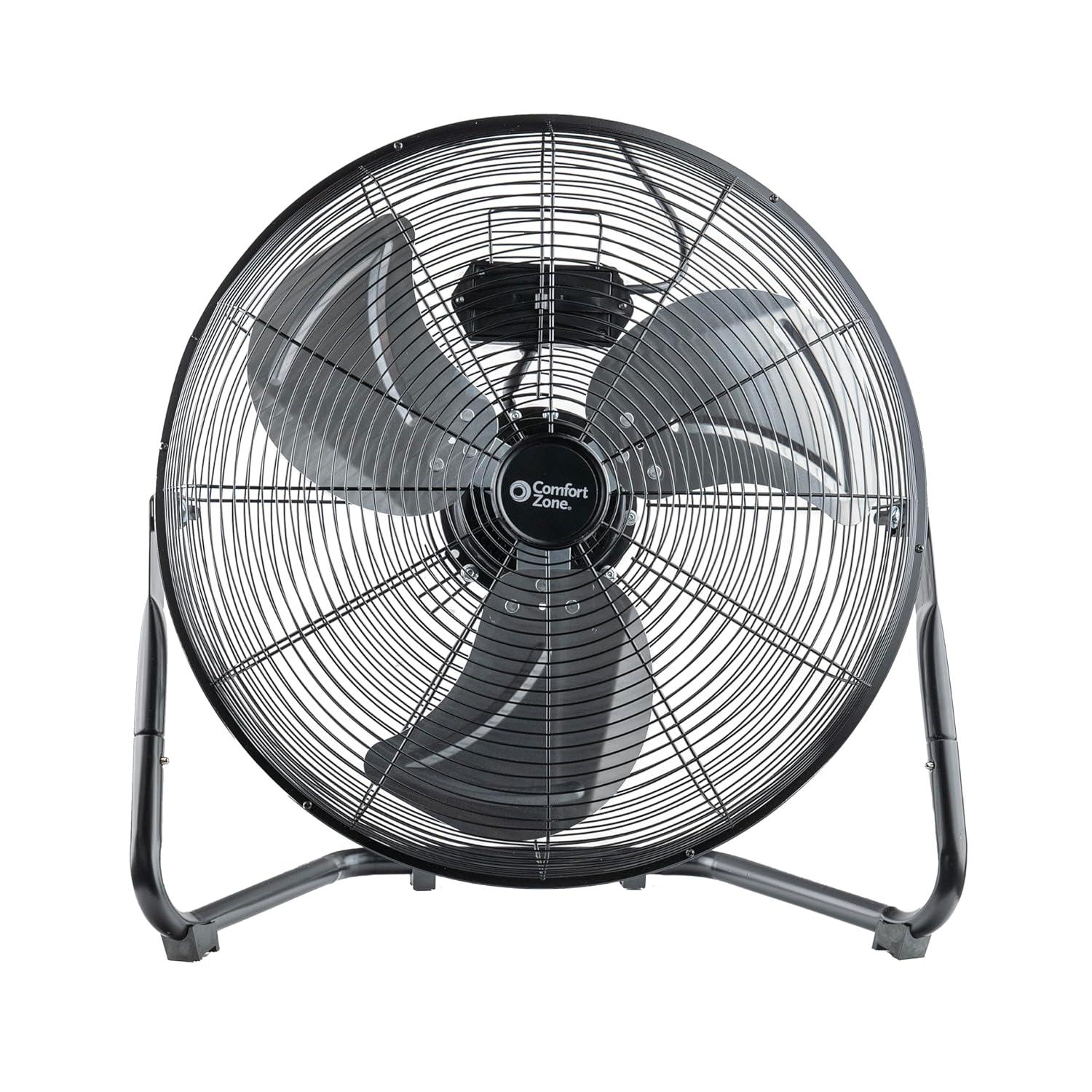 Comfort Zone 20"  Heavy-Duty All Metal Industrial Floor Fan