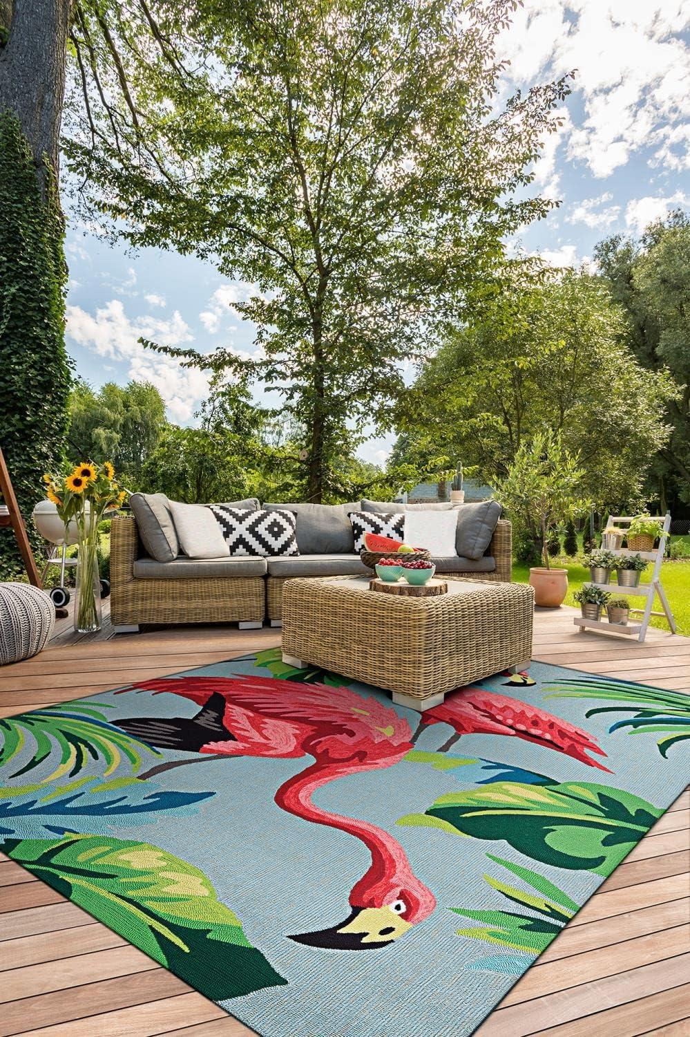 Couristan Covington Flamingos Indoor/Outdoor Area Rug, 3'6" x 5'6", Multi